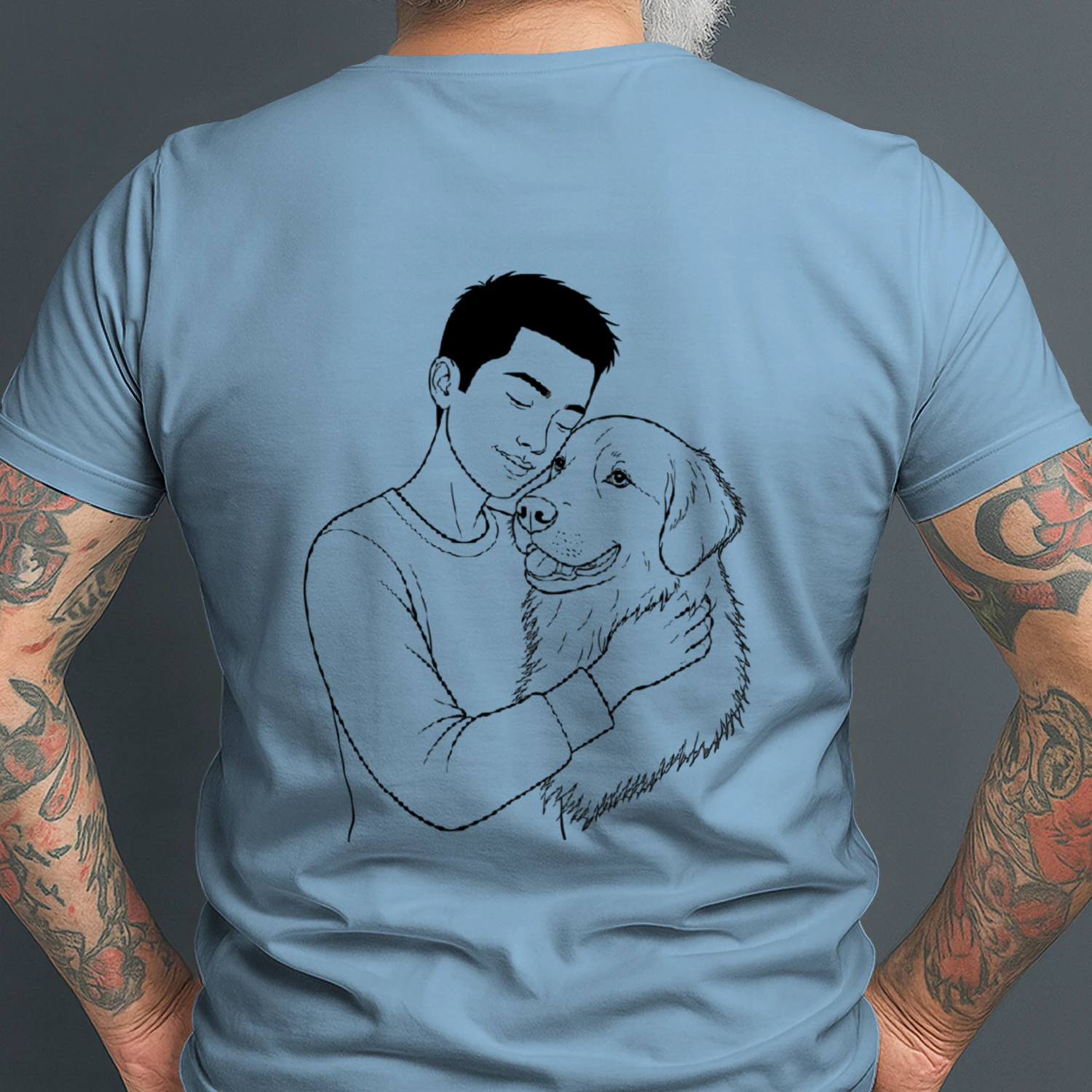 Treuer Begleiter - Minimalistisches T-Shirt (Backprint)