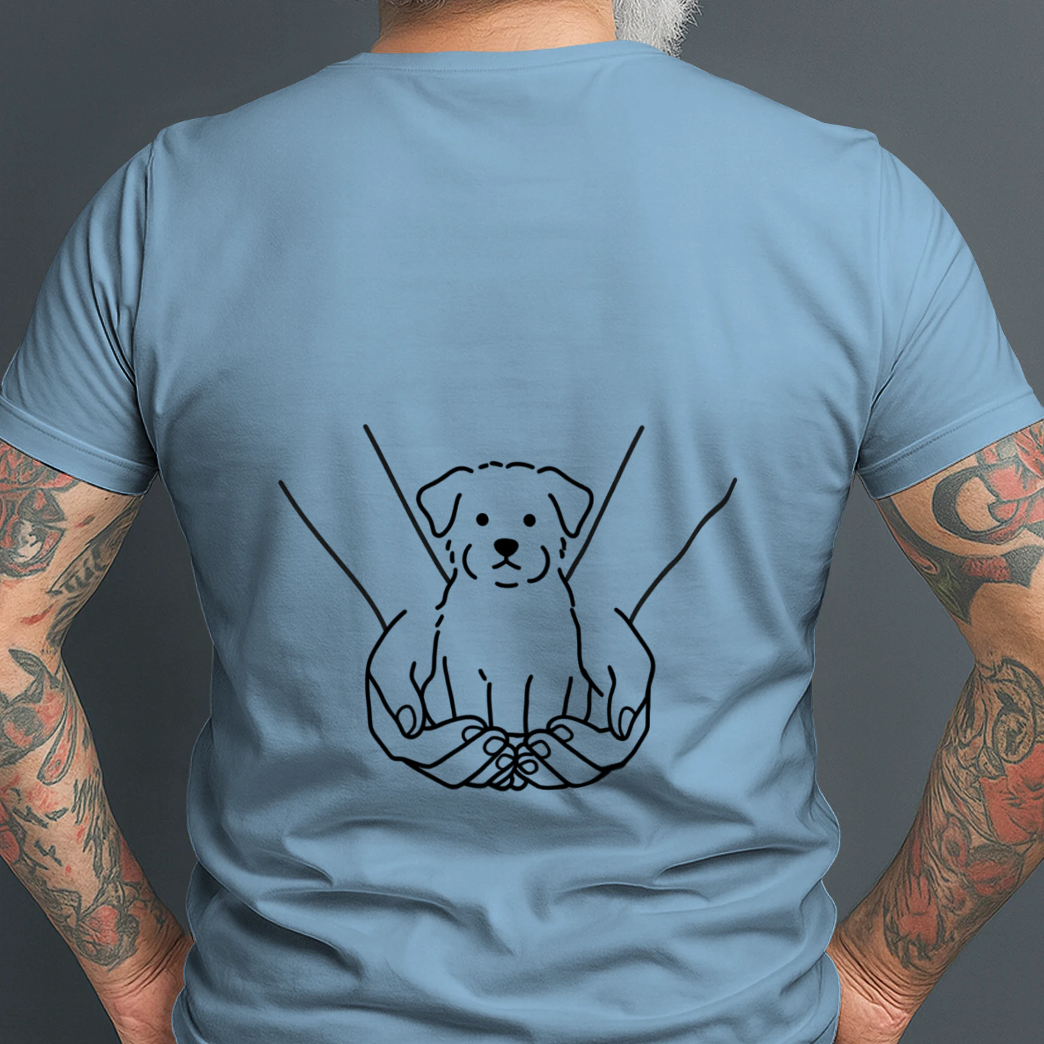 Geborgenheit - Minimalistisches T-Shirt (Backprint)