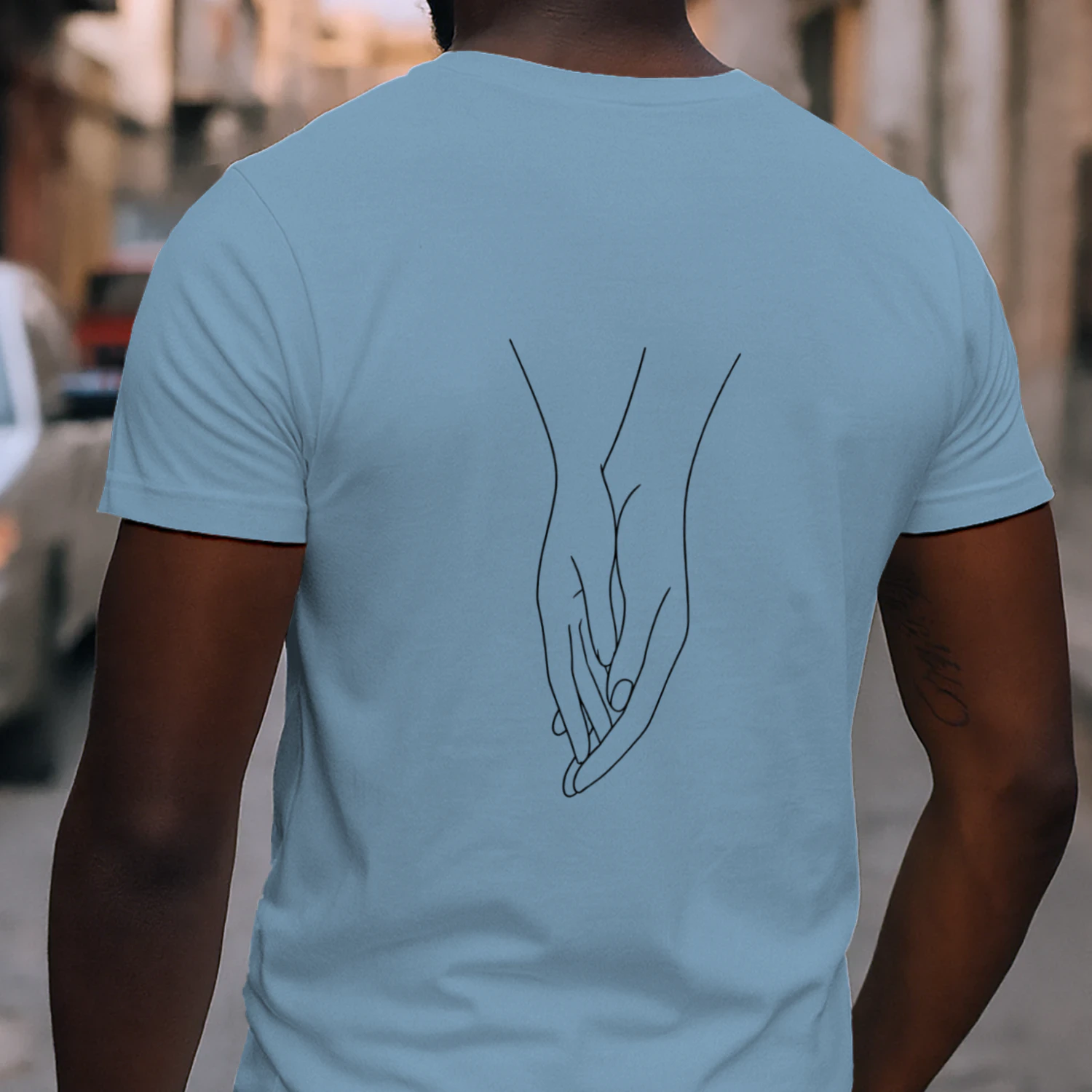 Ewige Liebe - Minimalistisches Classic T-Shirt (Backprint)