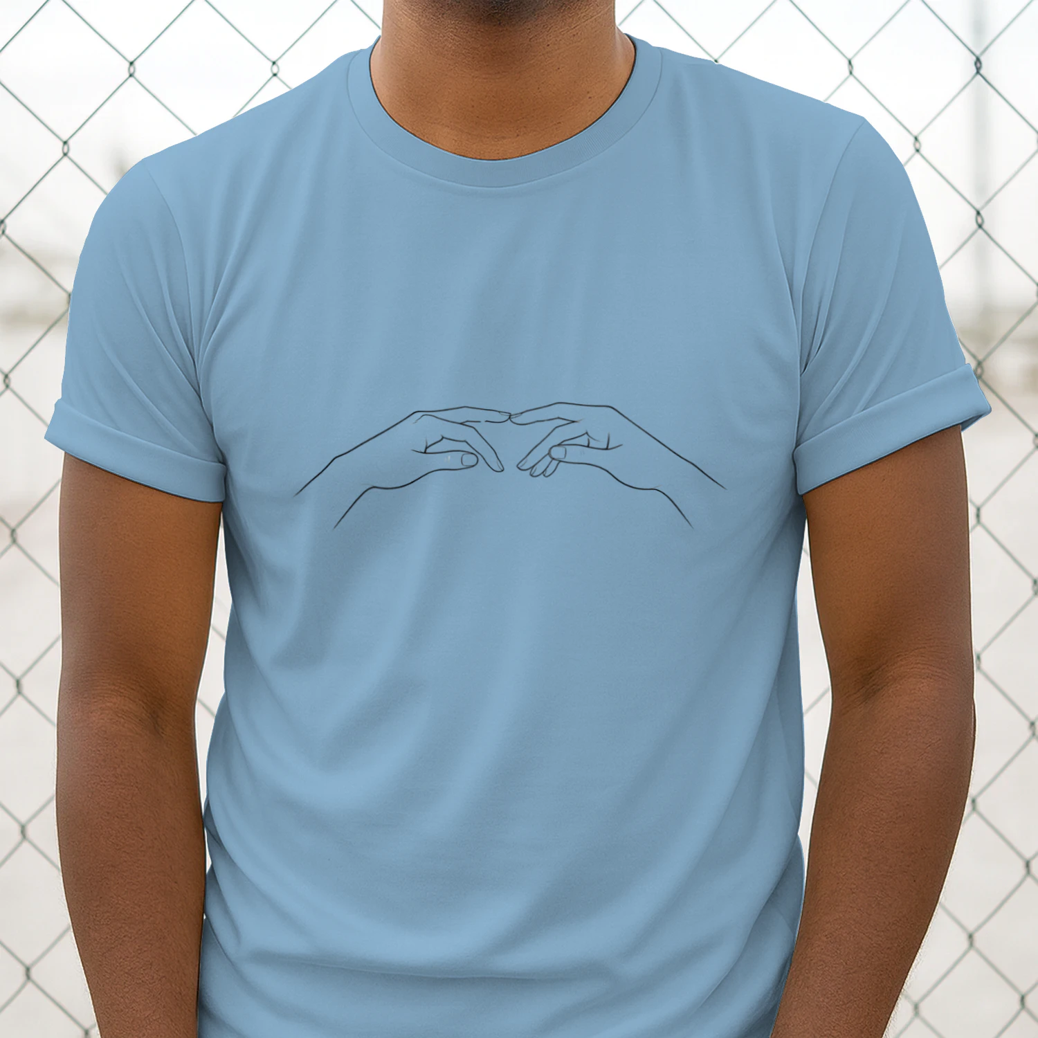 Hand in Hand - Minimalistisches T-Shirt