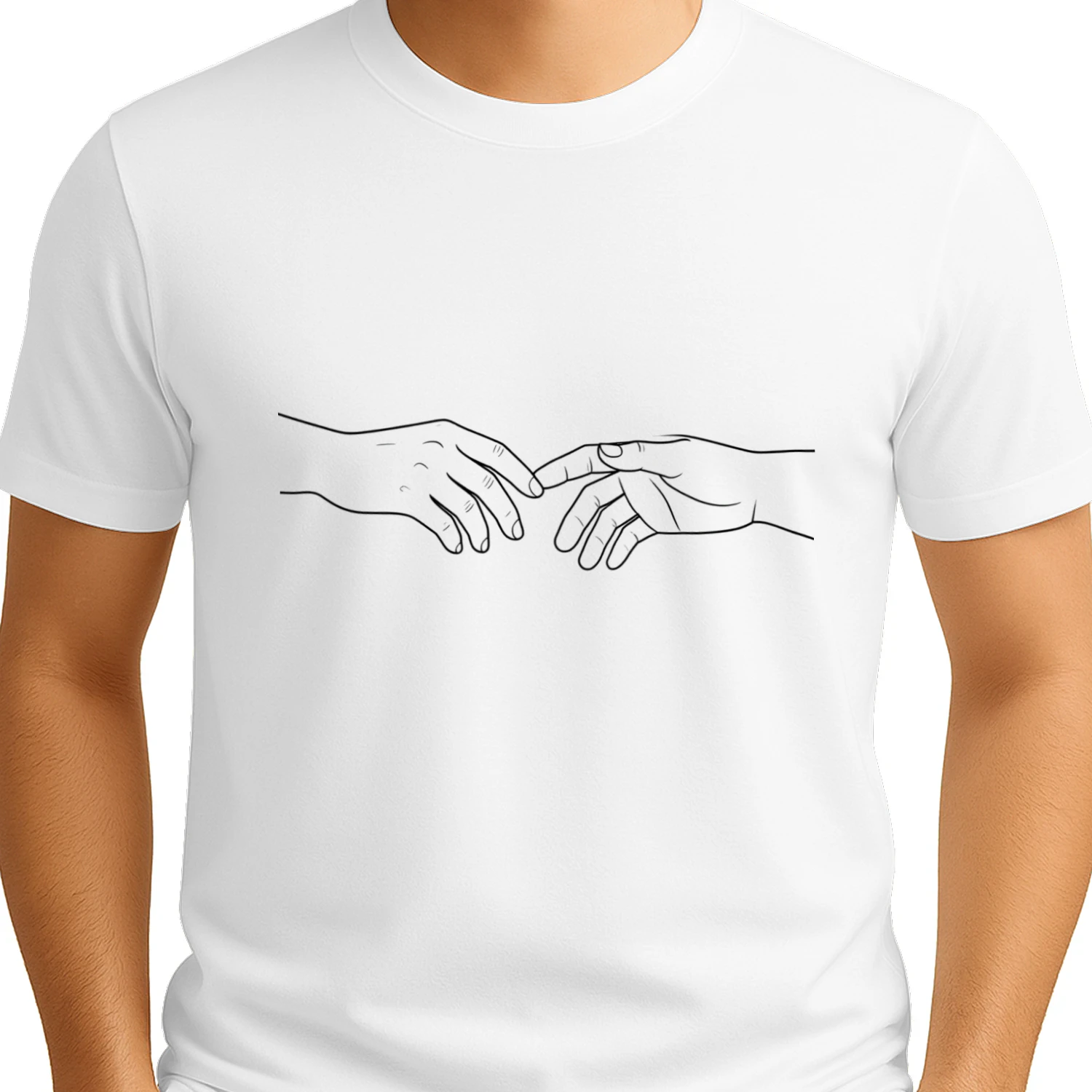 Hand in Hand - Minimalistisches T-Shirt