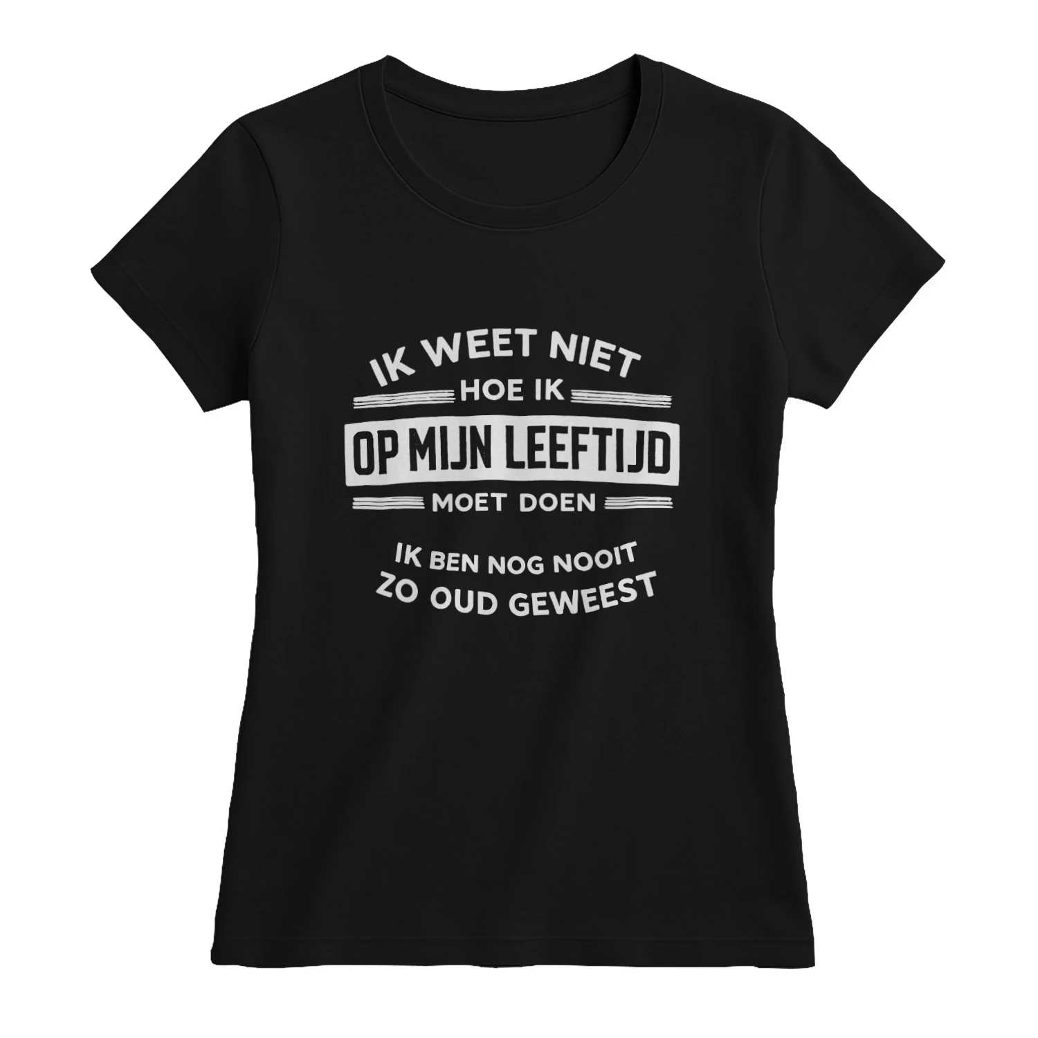 Dames T-Shirt met Grappige Tekst – "Ik Weef Niet Mee" | Casual Korte Mouw Ronde Hals