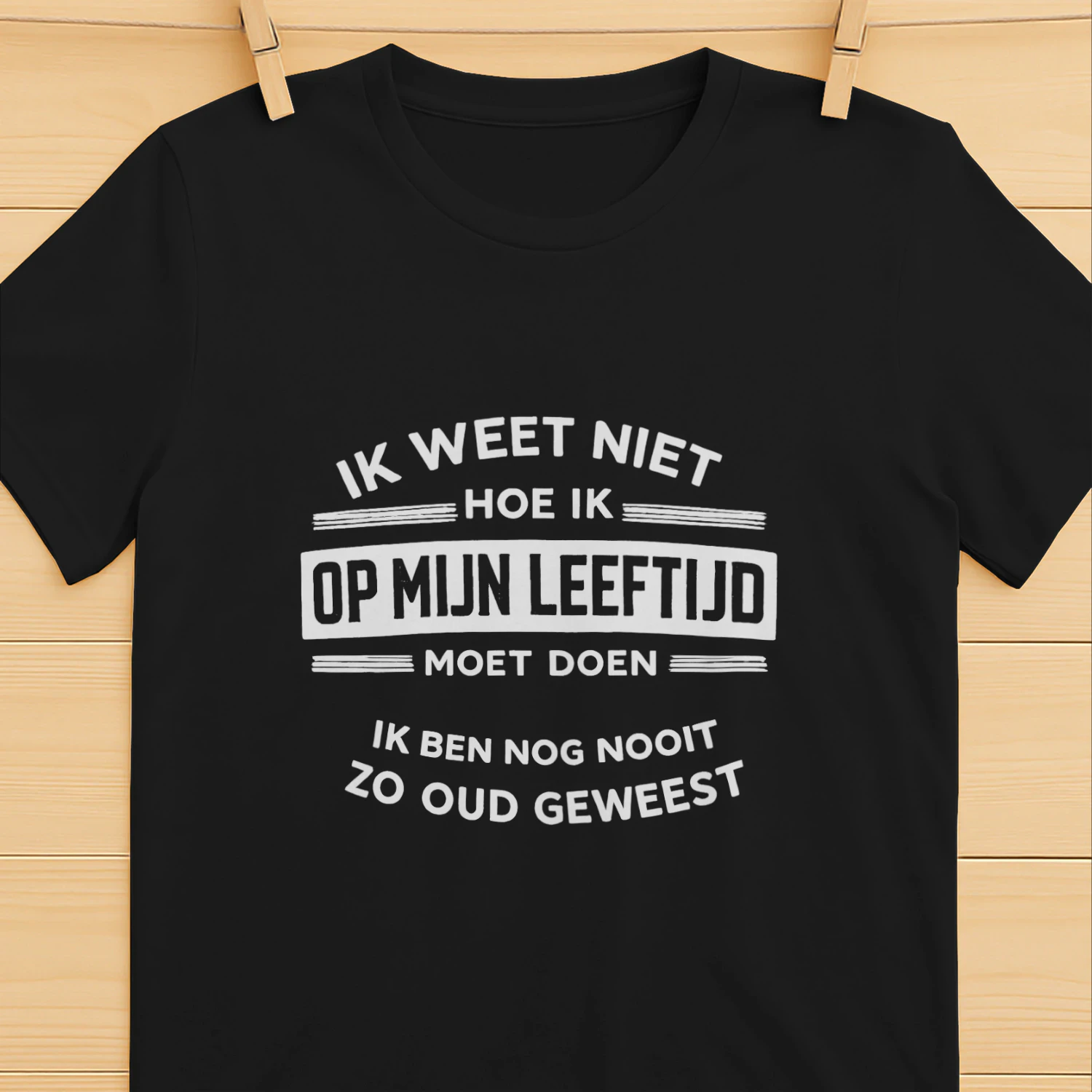 Dames T-Shirt met Grappige Tekst – "Ik Weef Niet Mee" | Casual Korte Mouw Ronde Hals