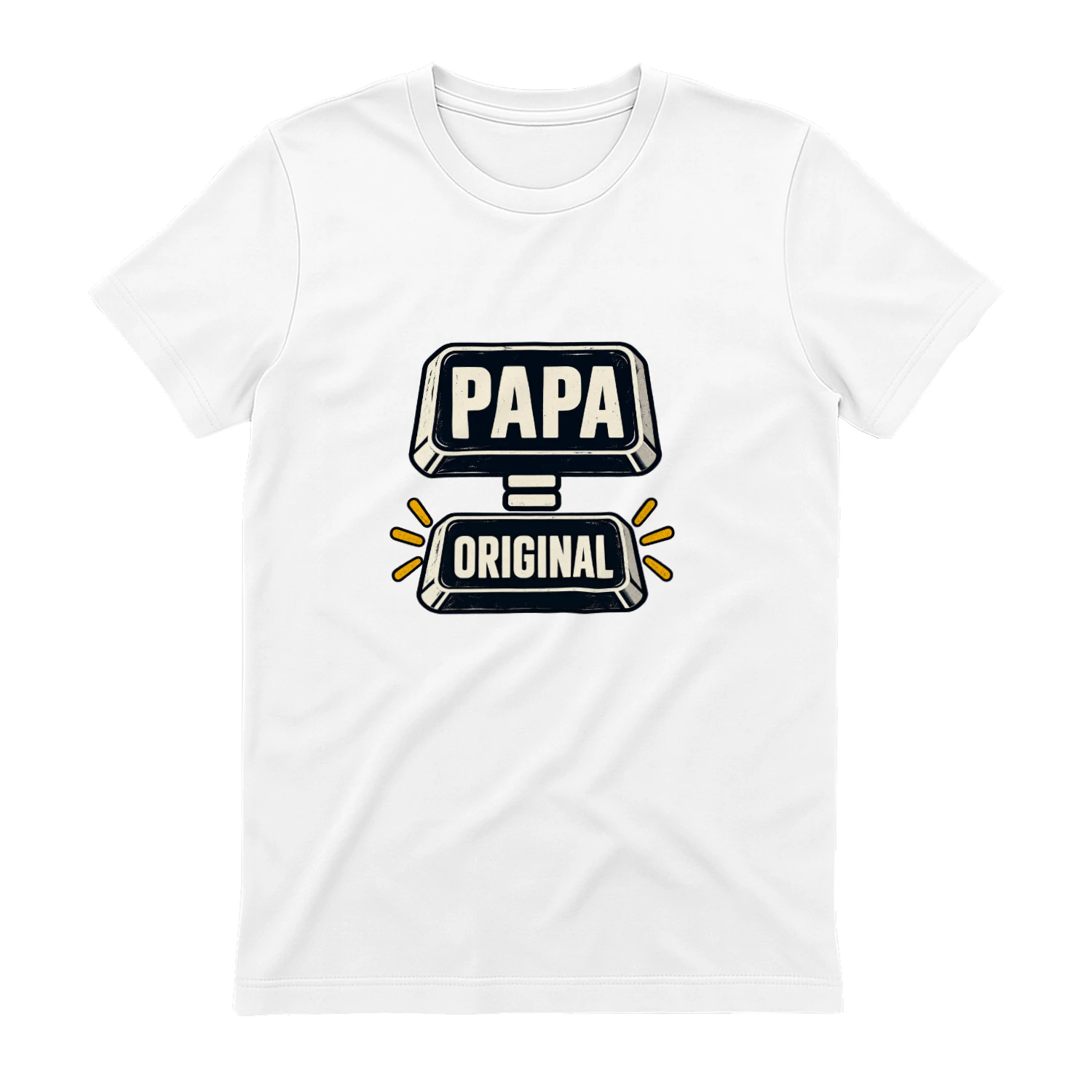 Papa Original T-Shirt – Lustiges Vater-Shirt im Retro-Tastatur-Design