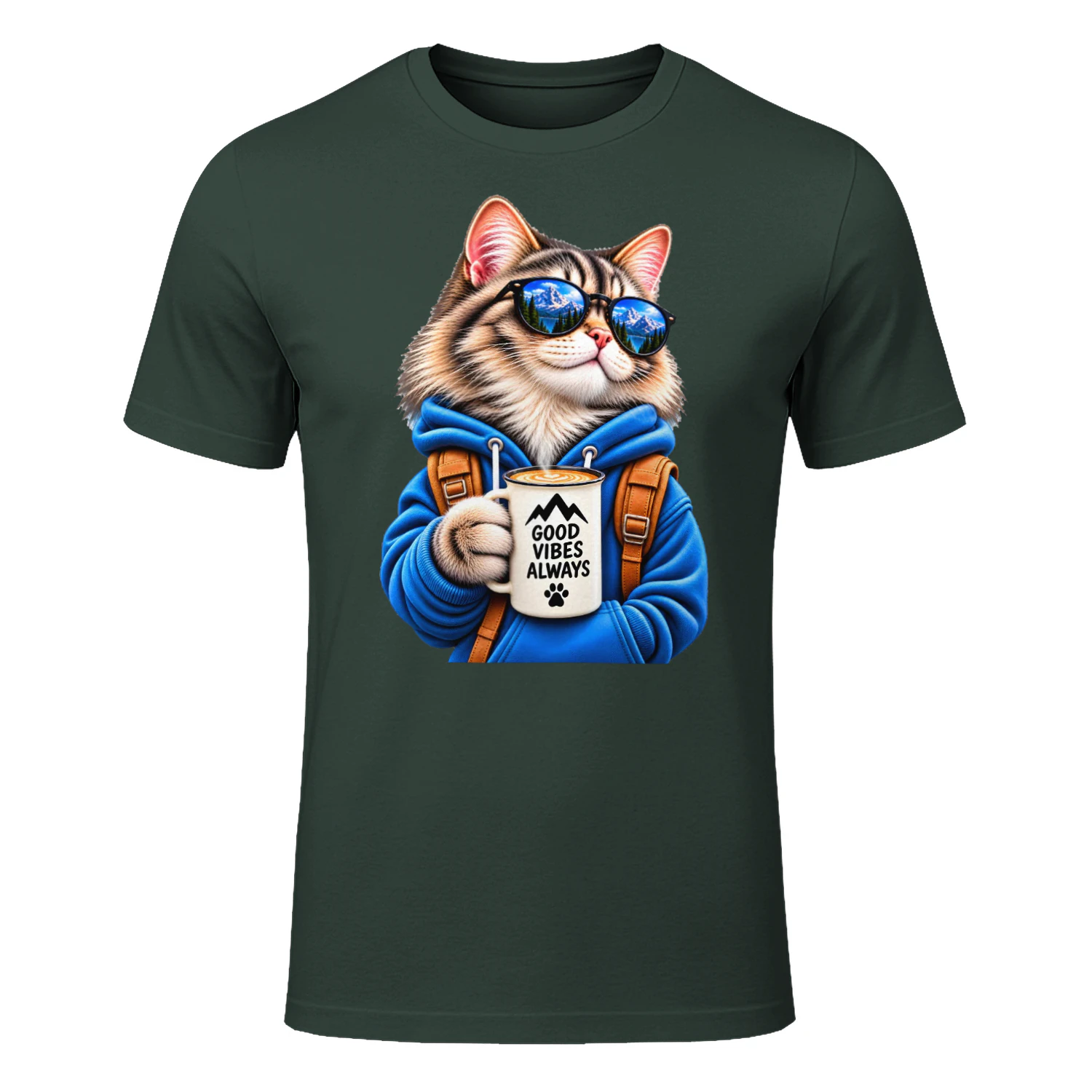 Good Vibes Always – Adventure Cat Unisex T-Shirt