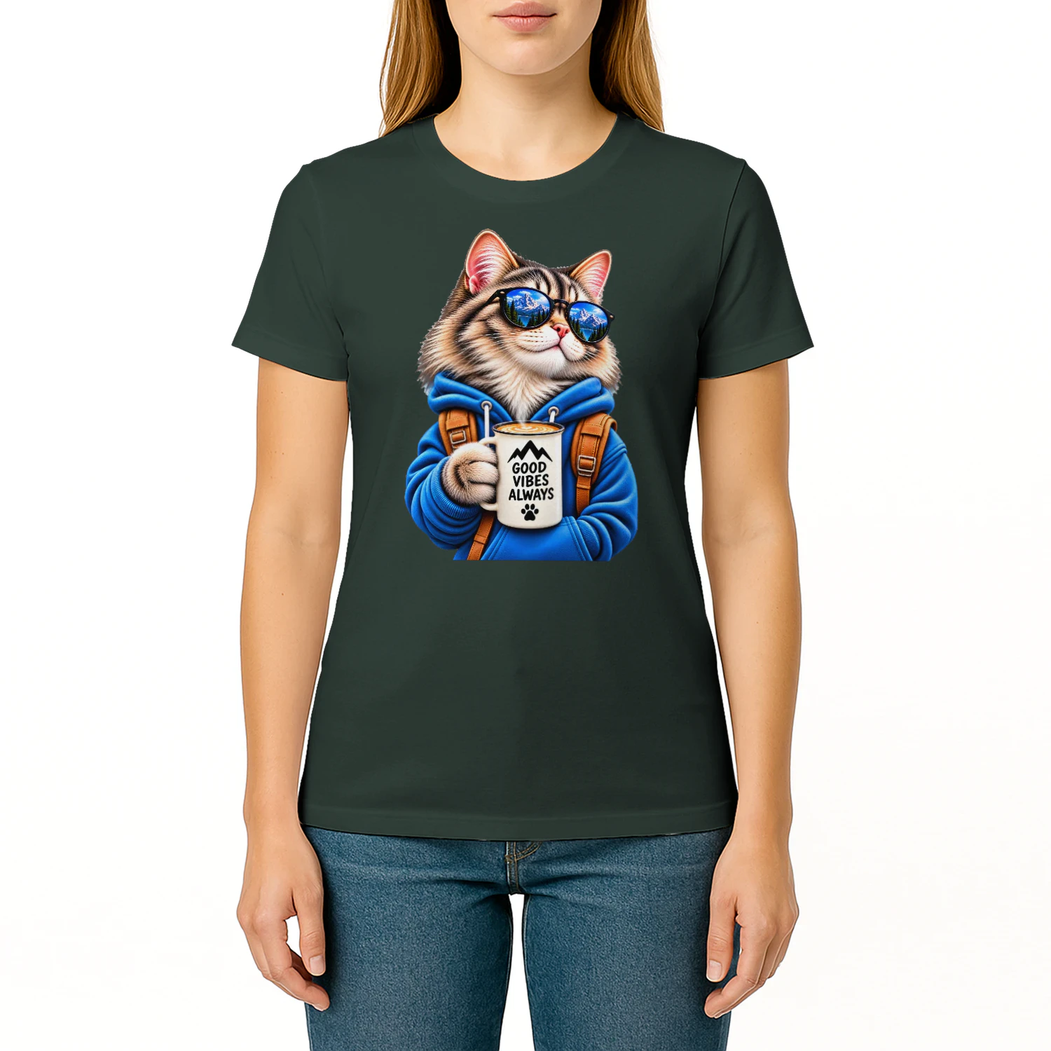 Good Vibes Always – Adventure Cat Unisex T-Shirt