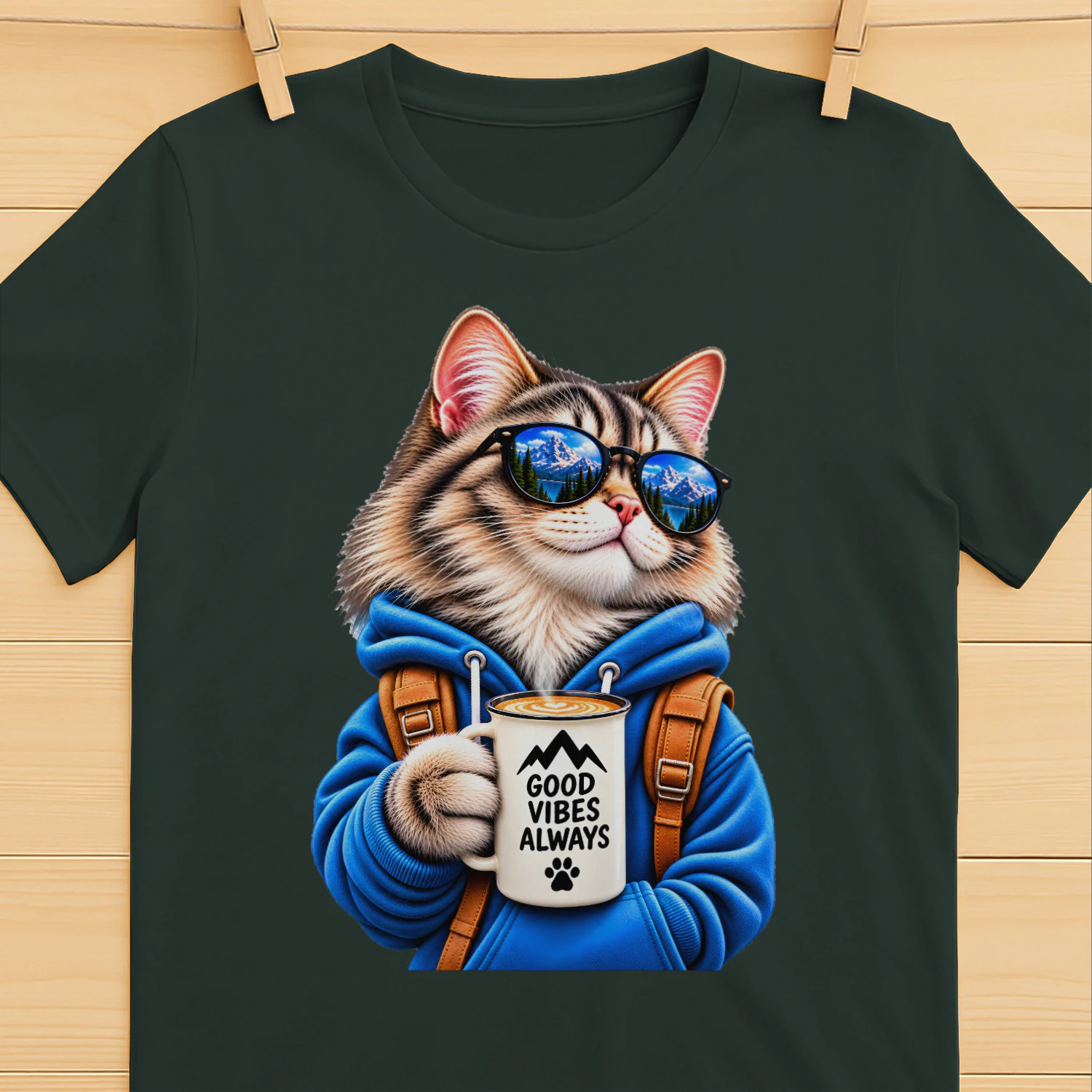 Good Vibes Always – Adventure Cat Unisex T-Shirt