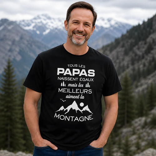 Tous Les Papas Naissent égaux mais les Meilleurs aiment la Montagne!