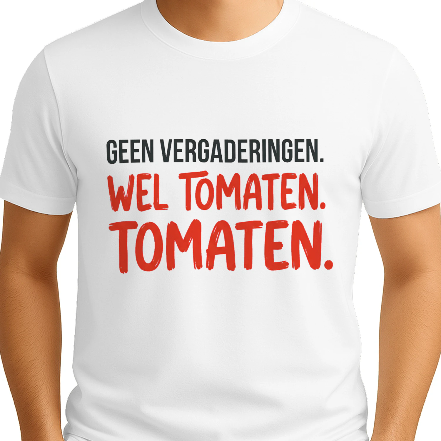 Geen Vergaderingen, Wel Tomaten – Pensioen Tuinier T-Shirt