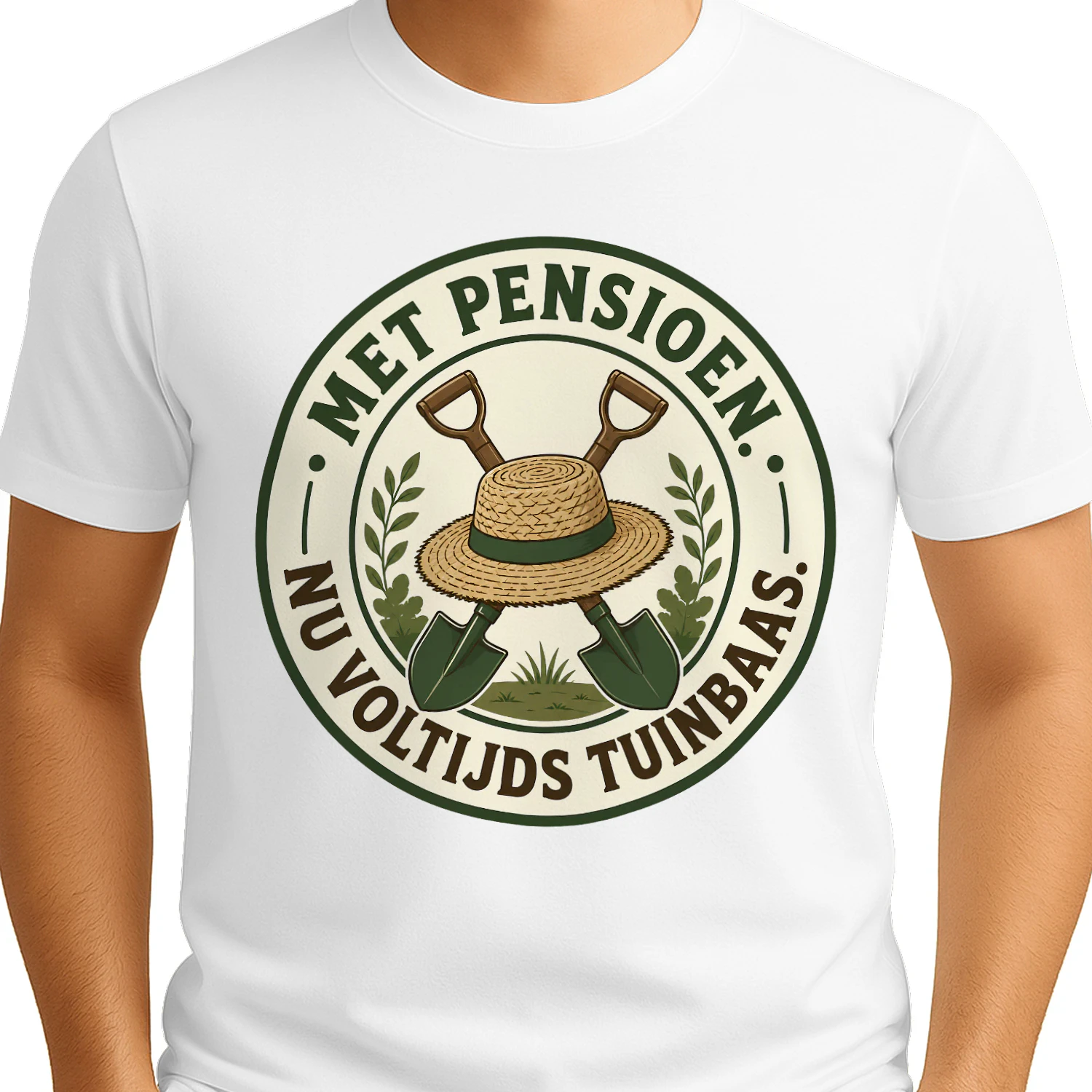 Met Pensioen – Nu Voltijds Tuinbaas – Tuinier T-Shirt