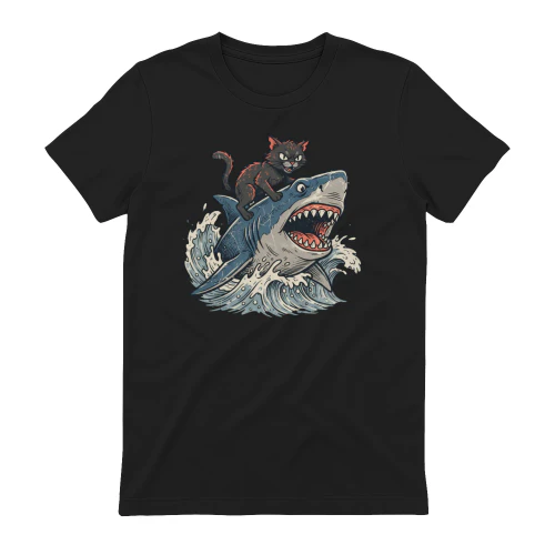 Cat Riding Shark