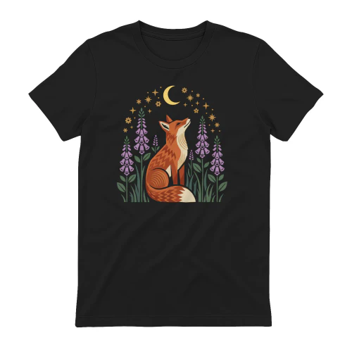 Mystical Fox looking at Moon
