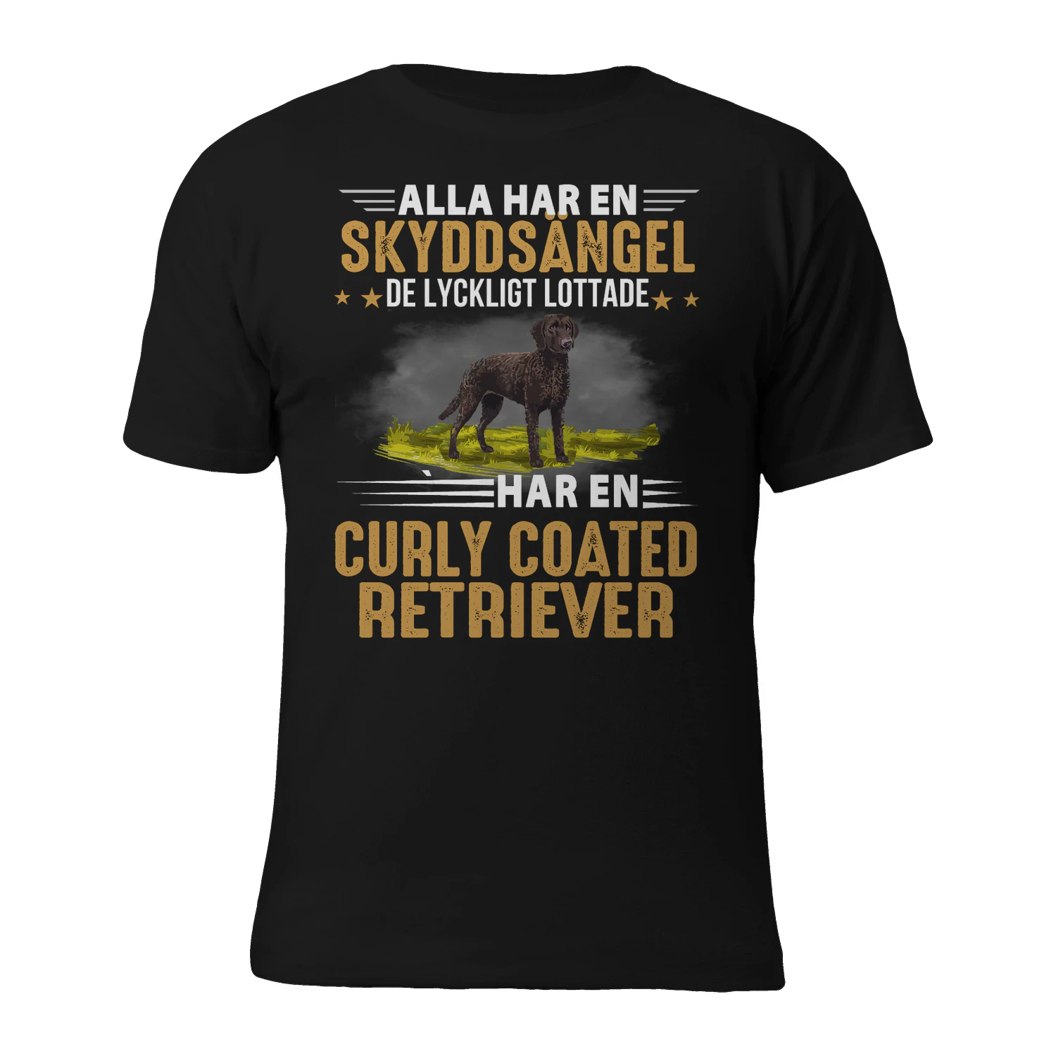 Alla Har En Skyddsangel De Lyckligt Lottade Har En Curly Coated Retriever