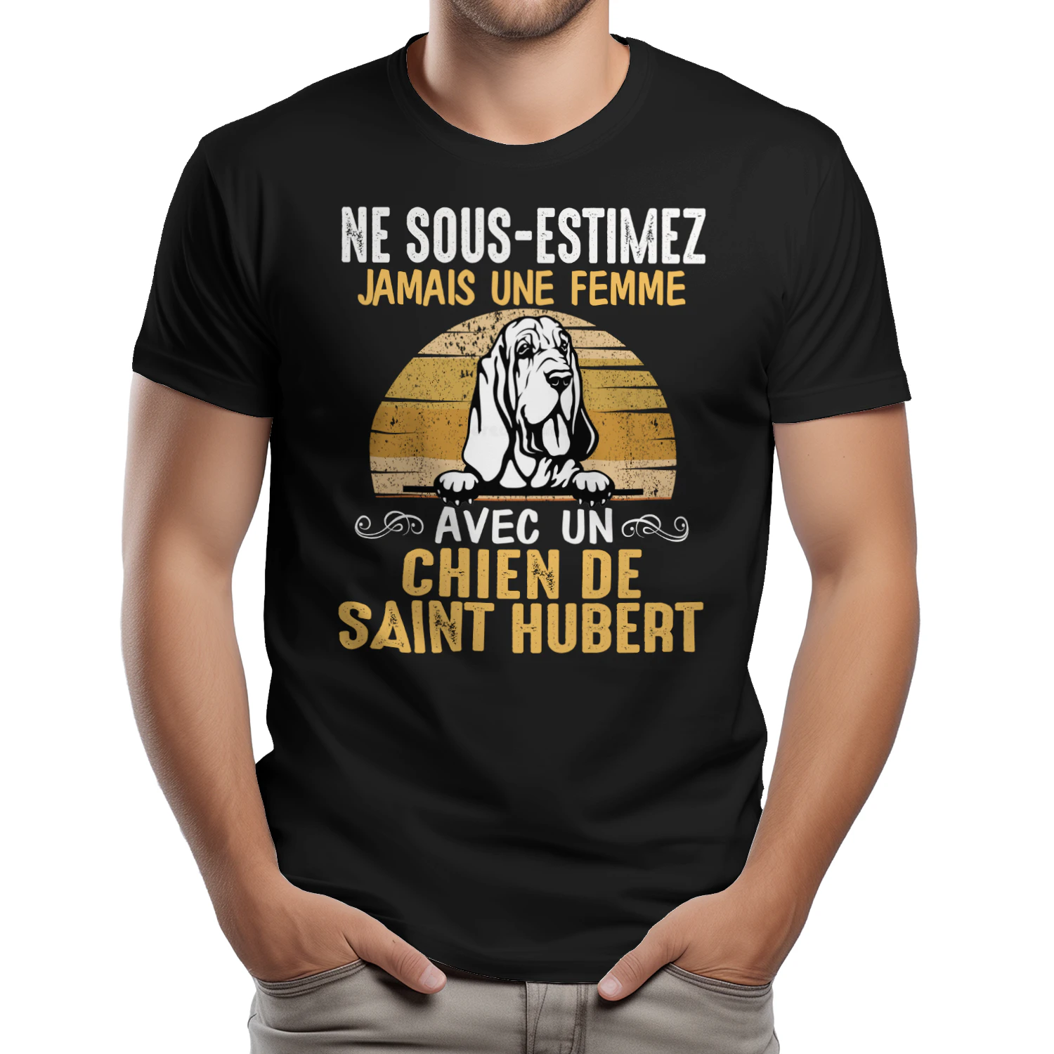 Ne Sous-Estimez Jamais Une Femme Chien de Saint Hubert