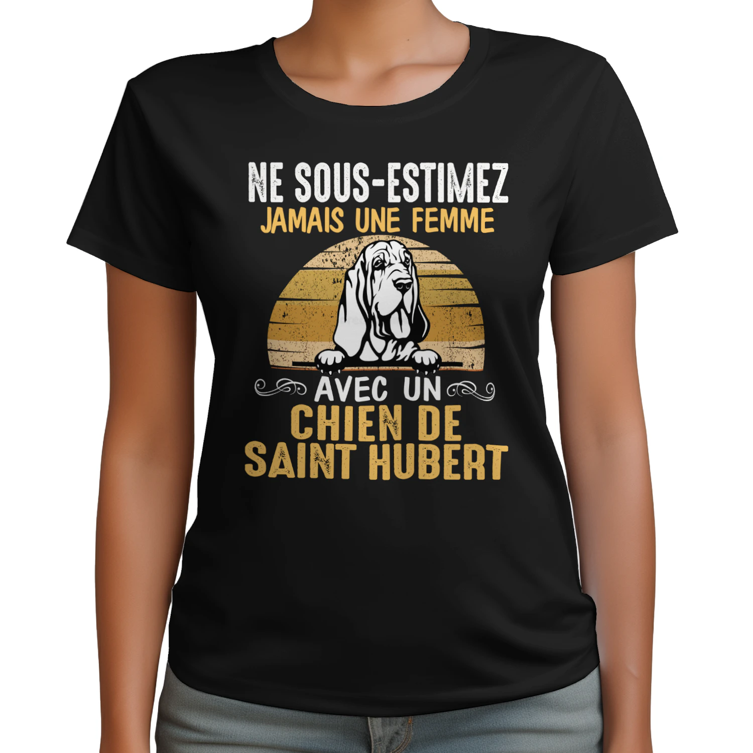 Ne Sous-Estimez Jamais Une Femme Chien de Saint Hubert