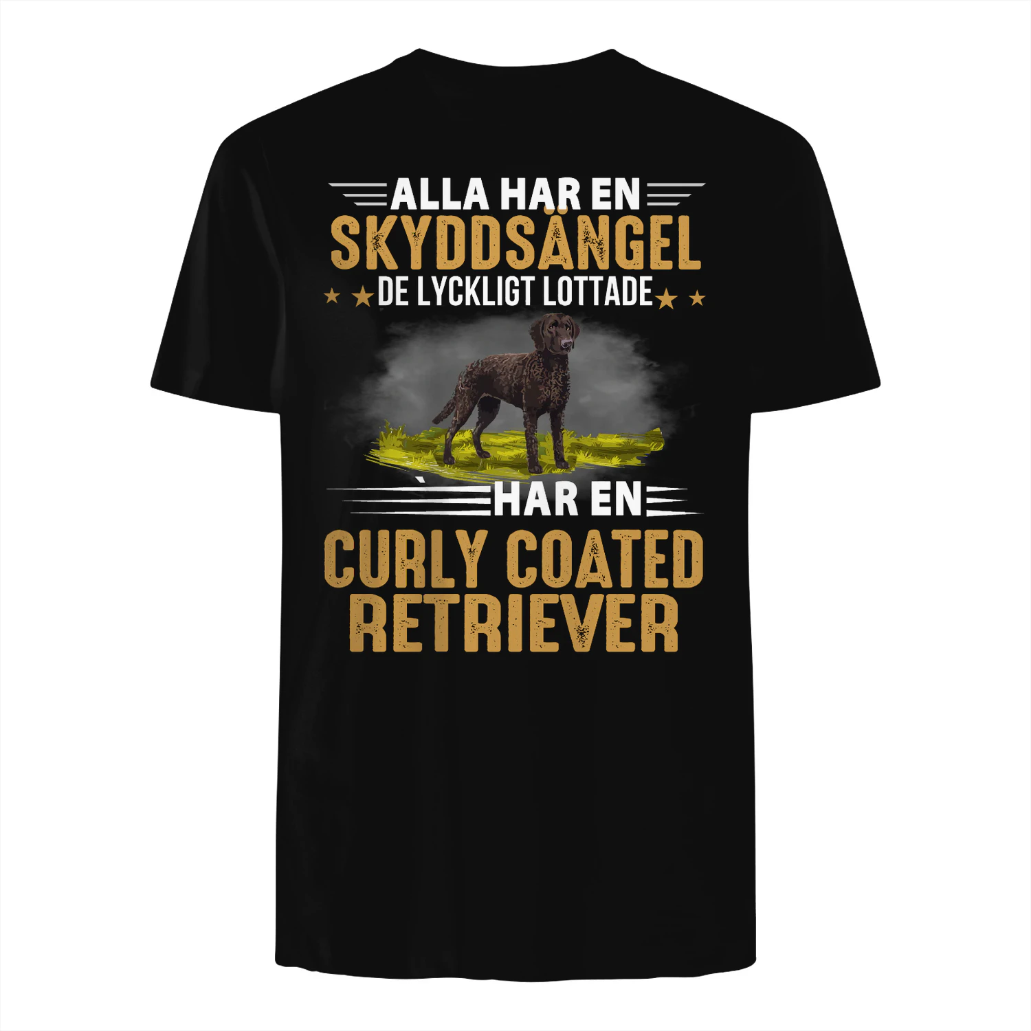Alla Har En Skyddsangel De Lyckligt Lottade Har En Curly Coated Retriever