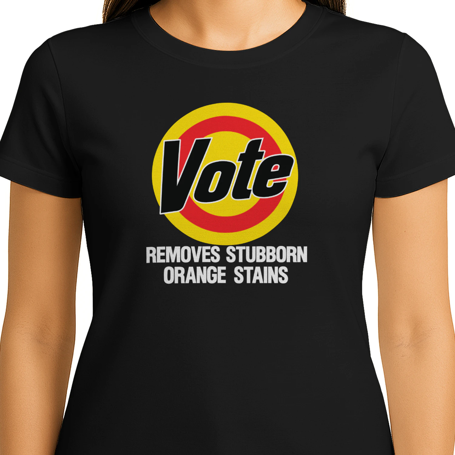 Vote Removes Stubborn Orange Stains Shirt