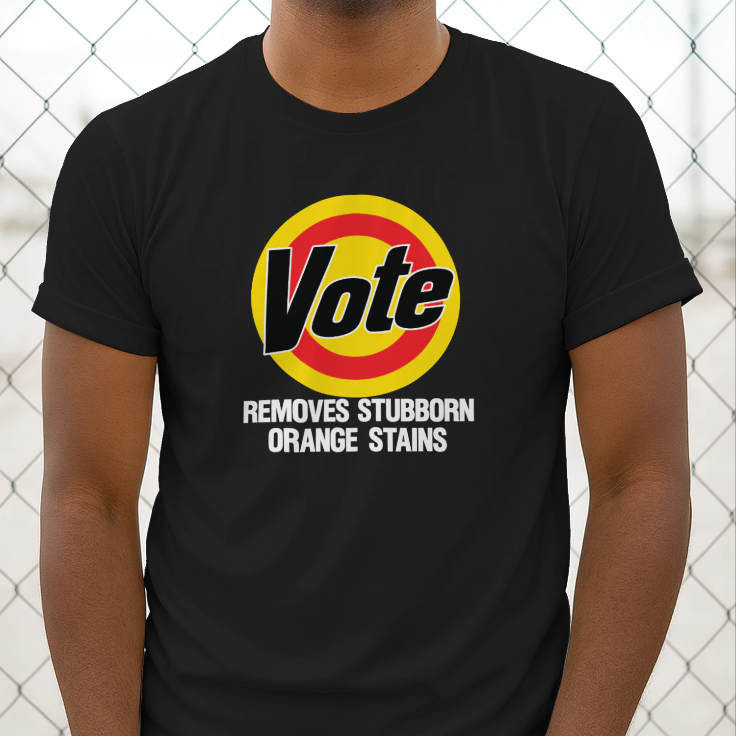 Vote Removes Stubborn Orange Stains Shirt