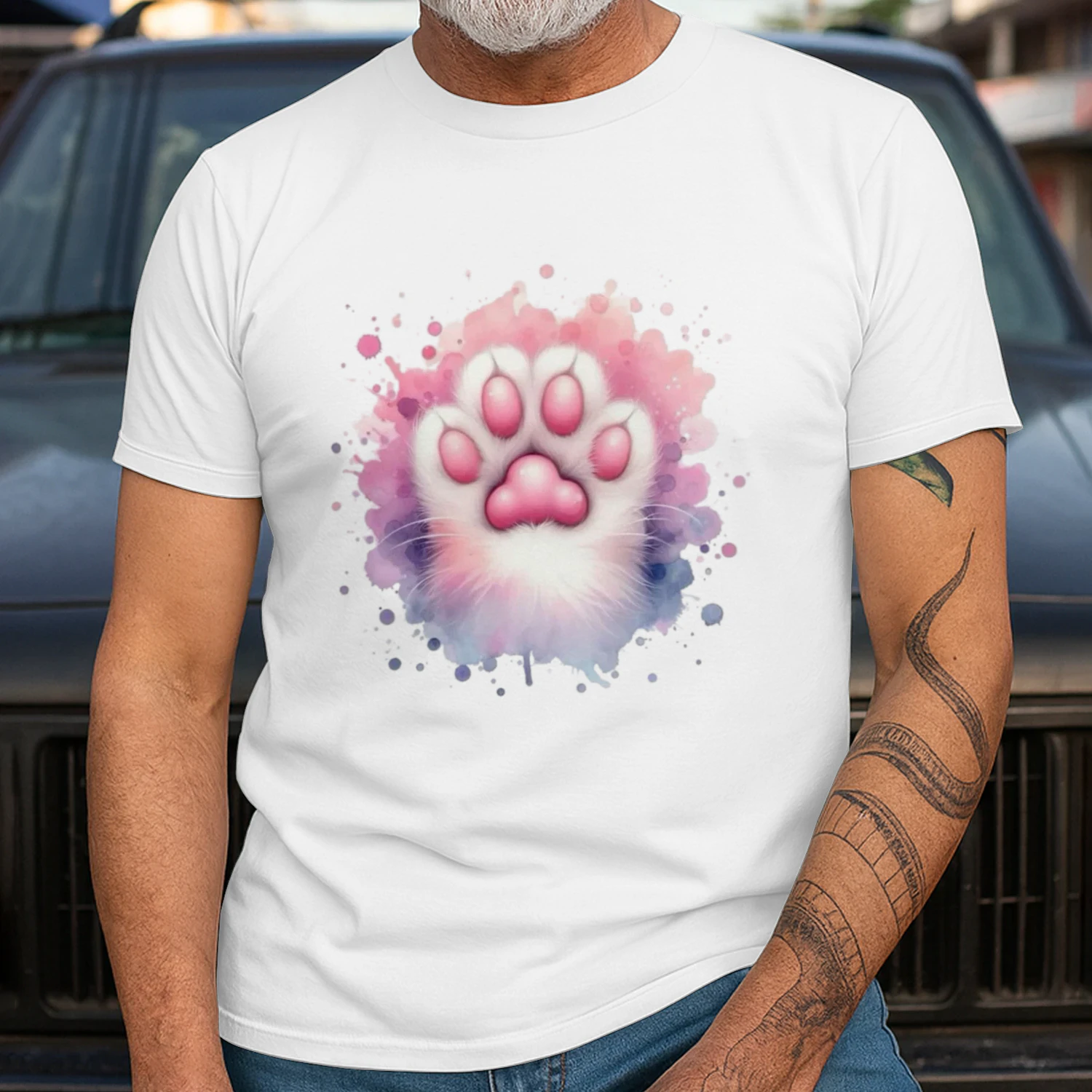 Paws & Pastels – Cute Cat Paw T-shirt