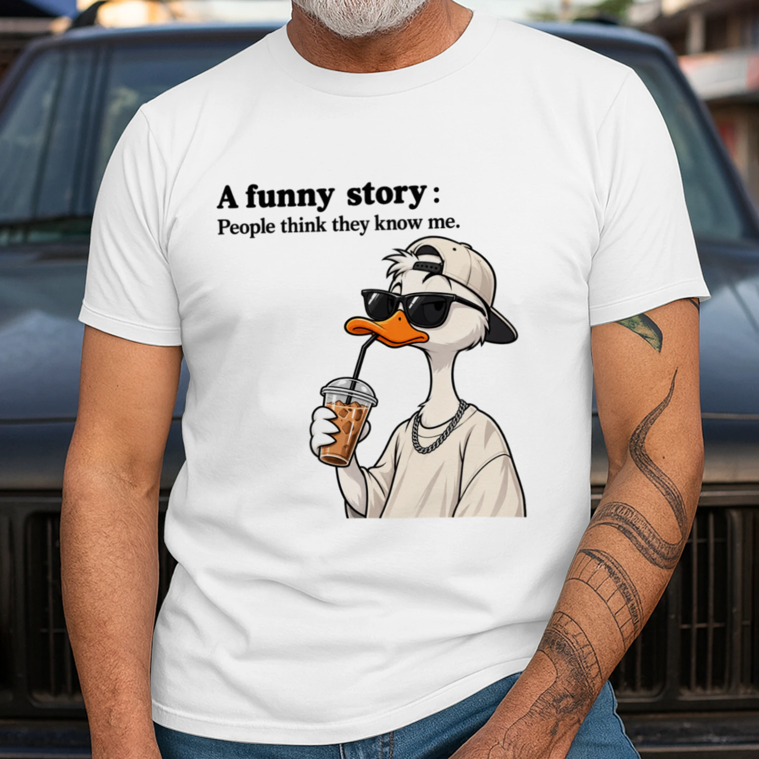 Funny Duck “People Think They Know Me” T-Shirt