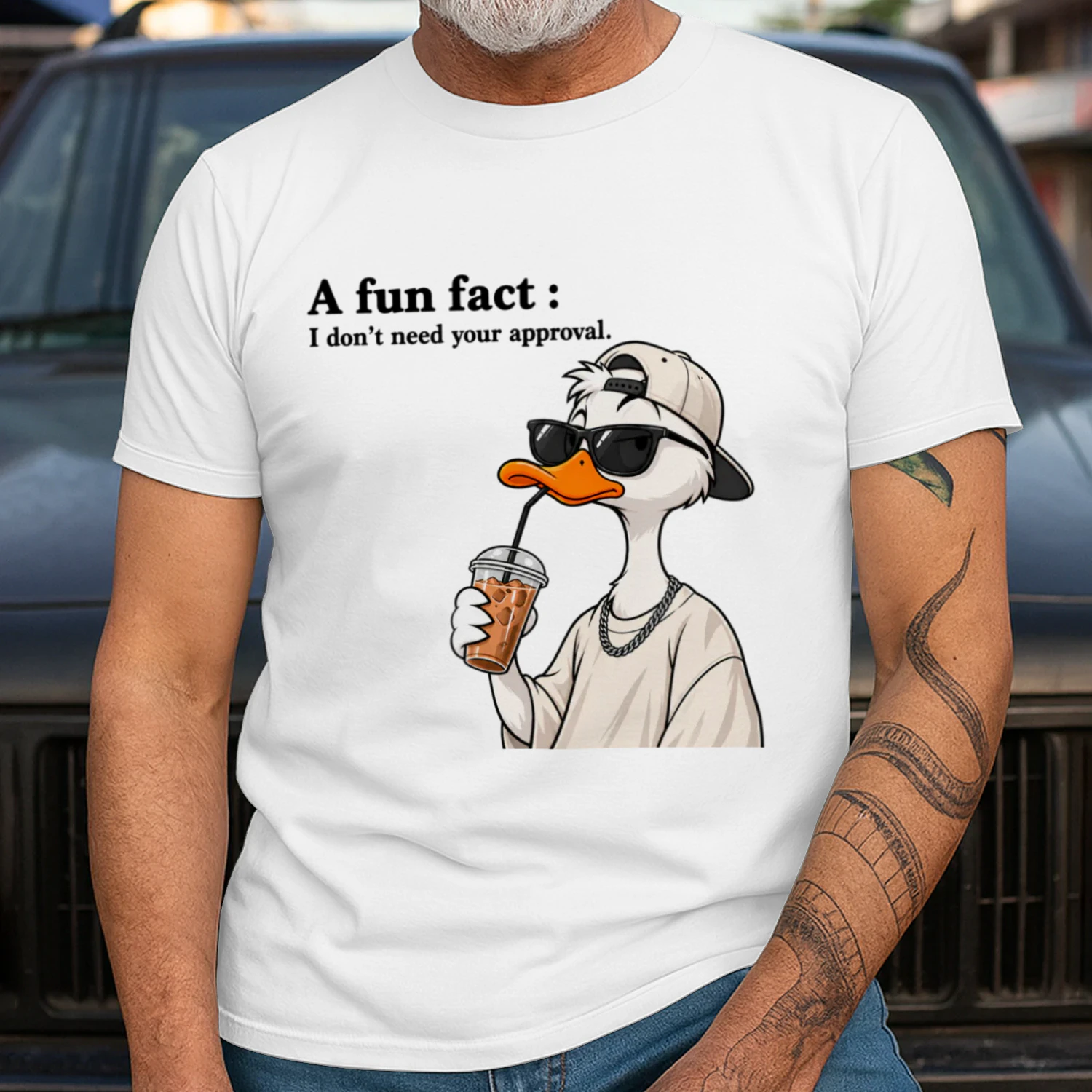 Funny Duck “ I Don't Need Your Approval ” T-Shirt