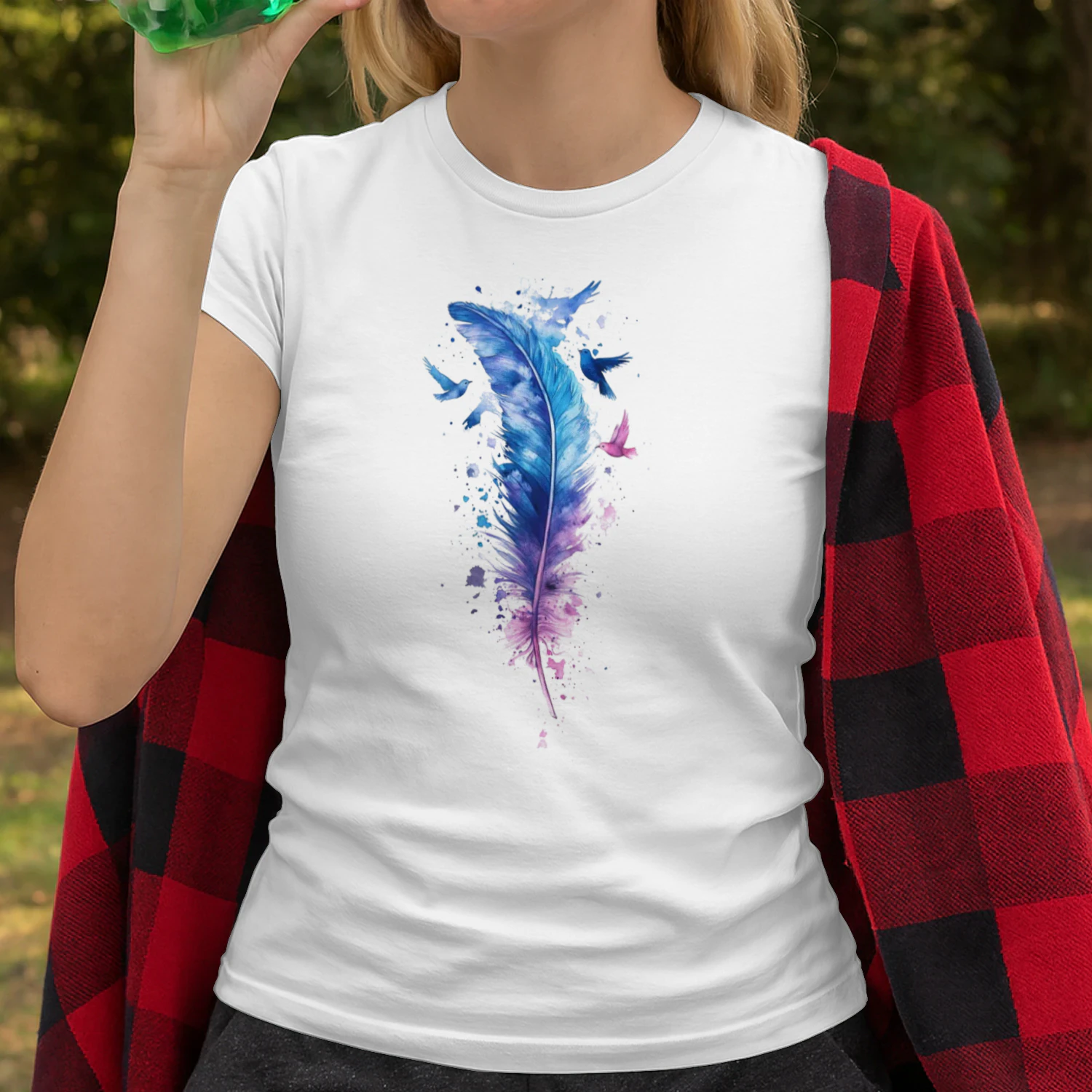 Watercolor Feather  – Dreamy Nature T-Shirt