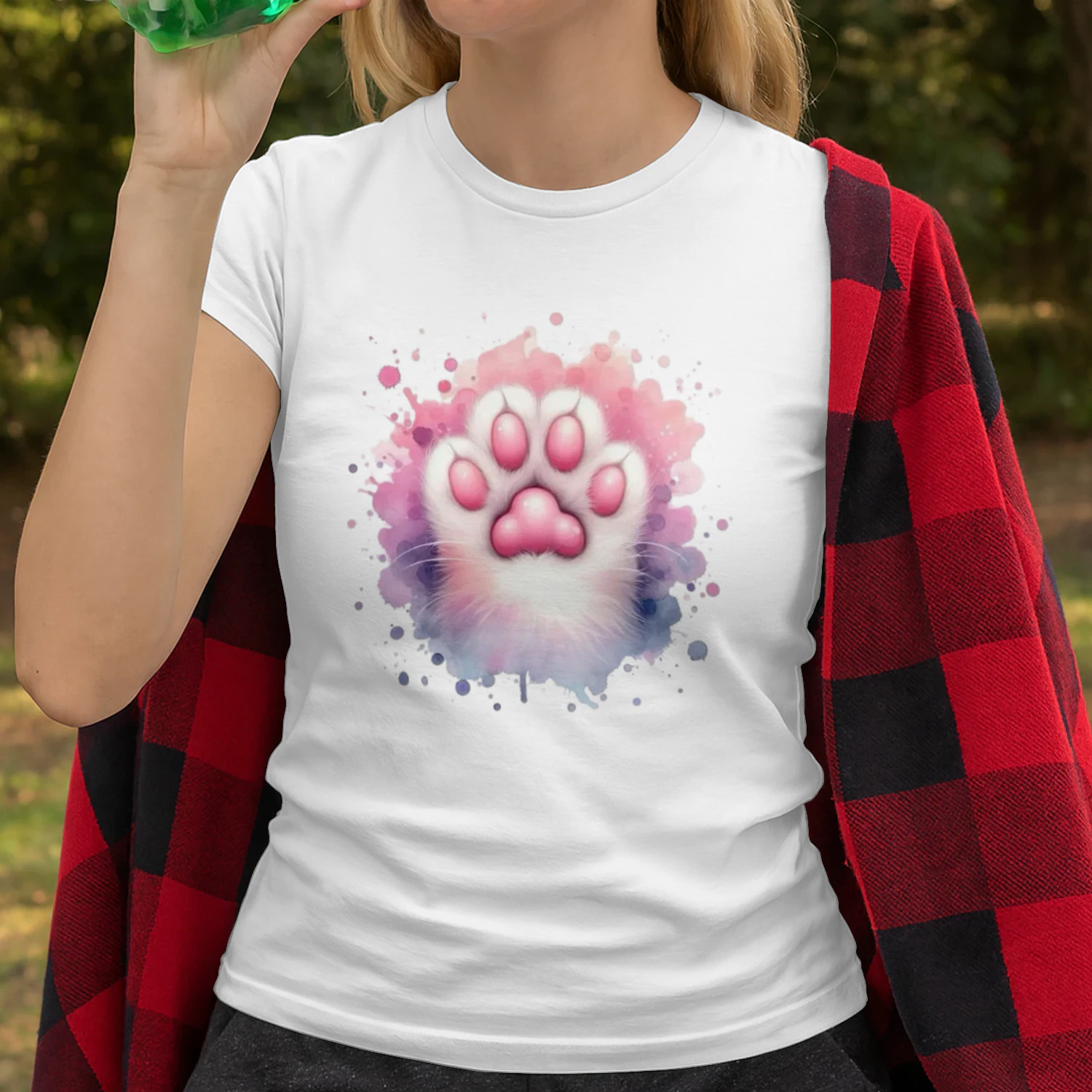 Paws & Pastels – Cute Cat Paw T-shirt