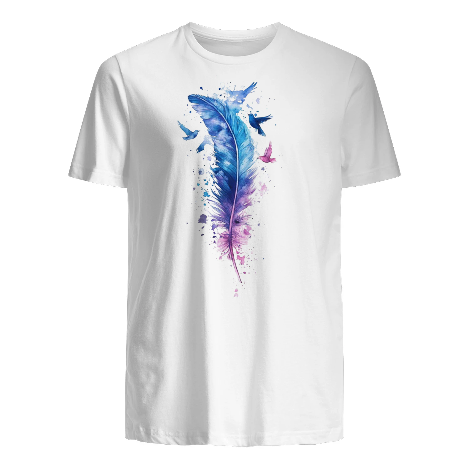 Watercolor Feather  – Dreamy Nature T-Shirt