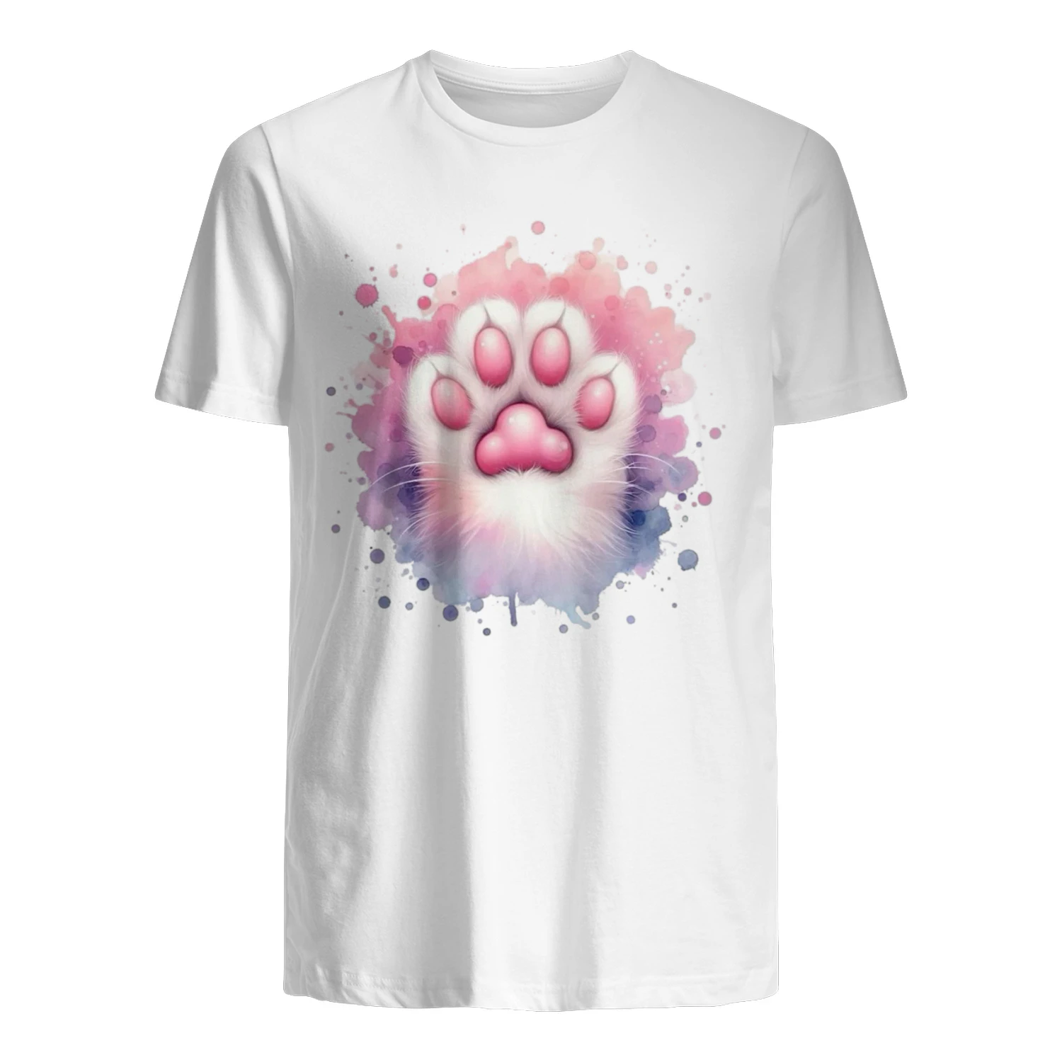 Paws & Pastels – Cute Cat Paw T-shirt