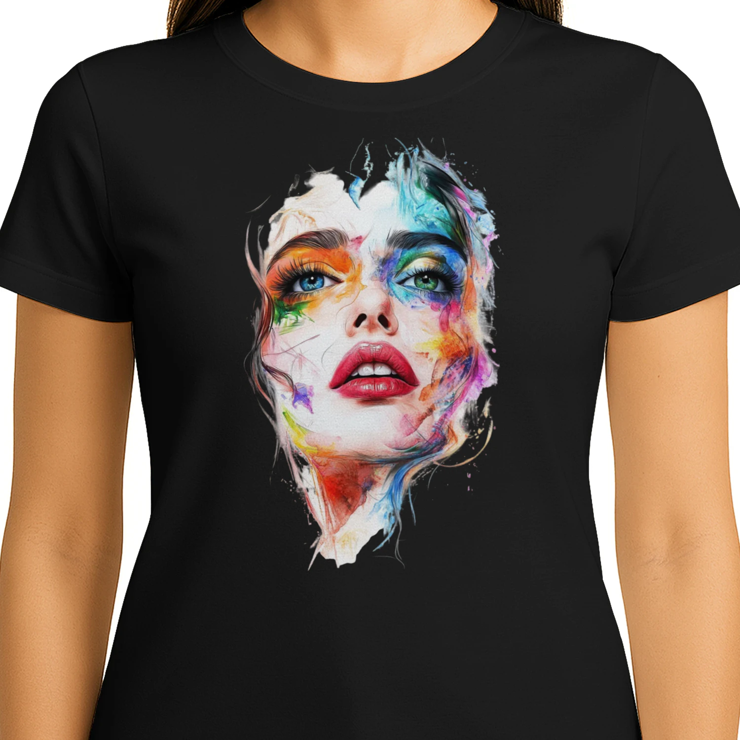 Colorful Abstract Woman Art  T-Shirt