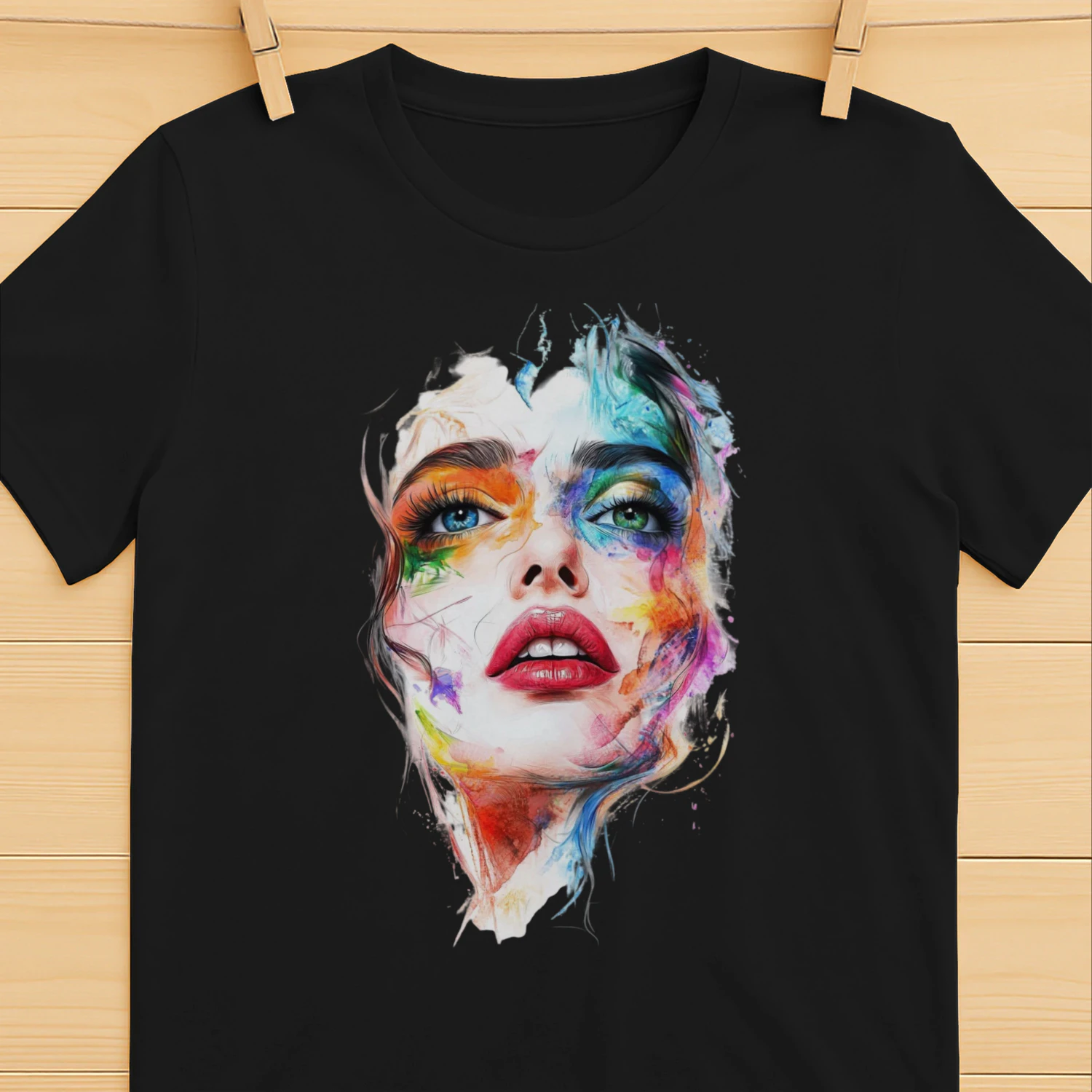 Colorful Abstract Woman Art  T-Shirt