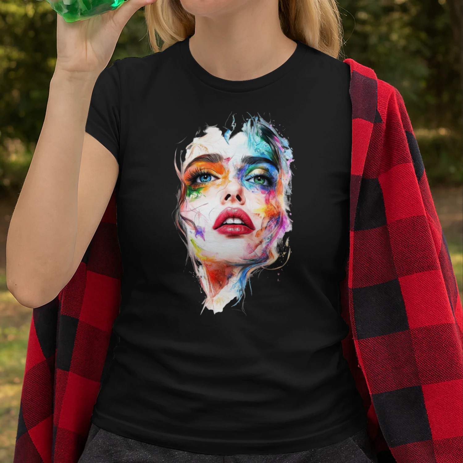 Colorful Abstract Woman Art  T-Shirt
