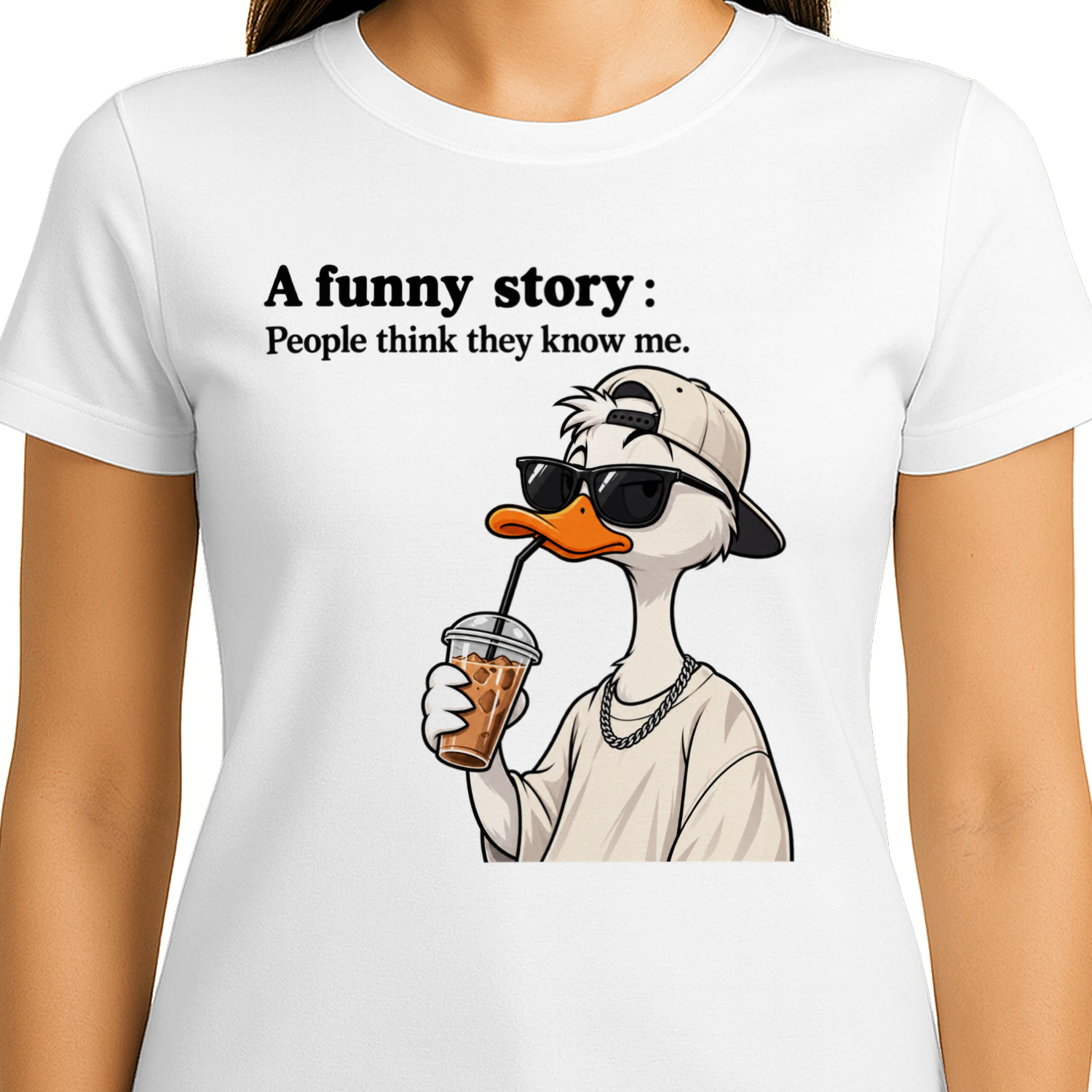 Funny Duck “People Think They Know Me” T-Shirt