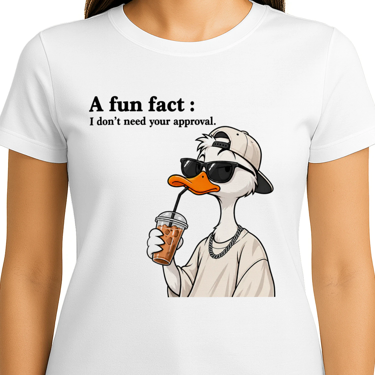 Funny Duck “ I Don't Need Your Approval ” T-Shirt