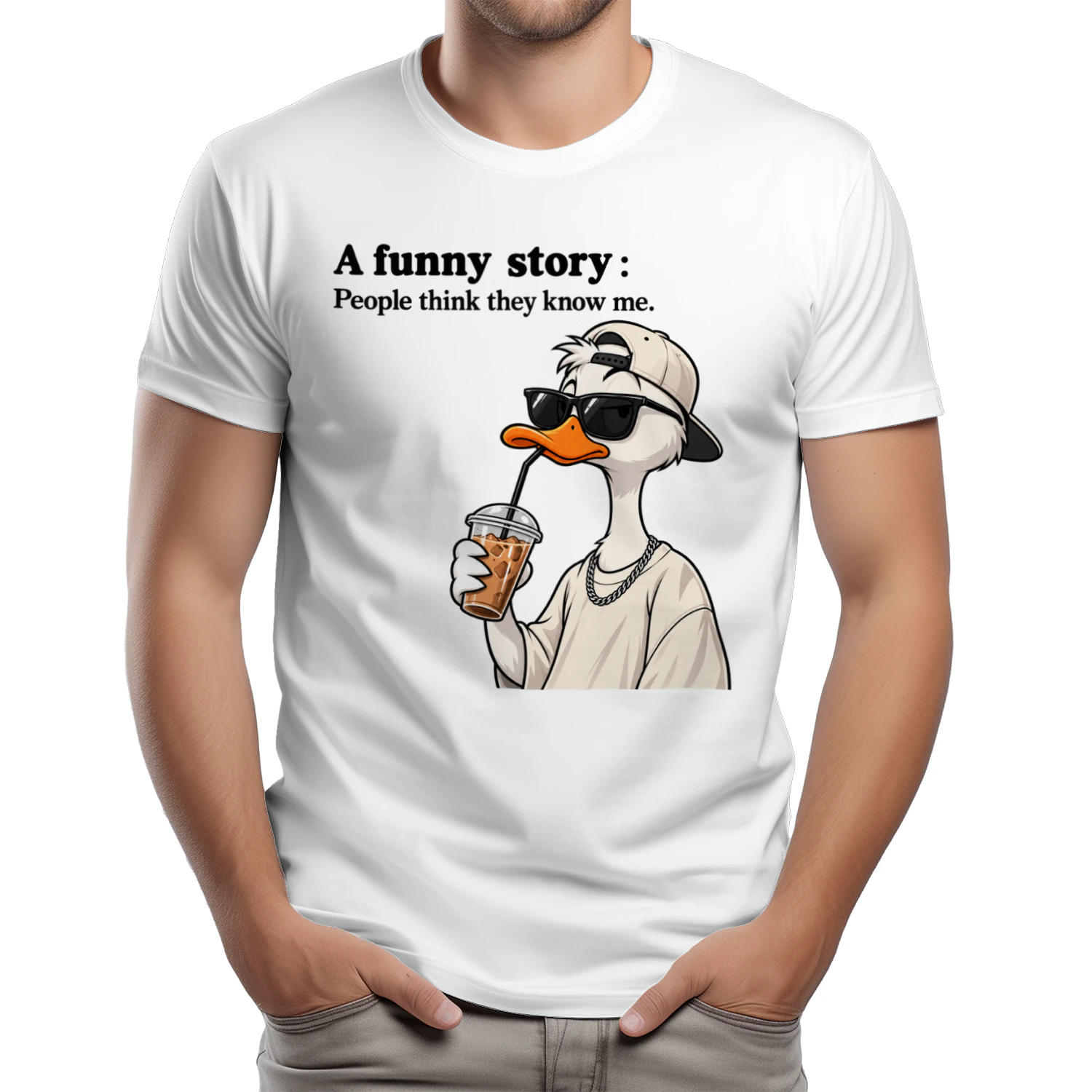 Funny Duck “People Think They Know Me” T-Shirt