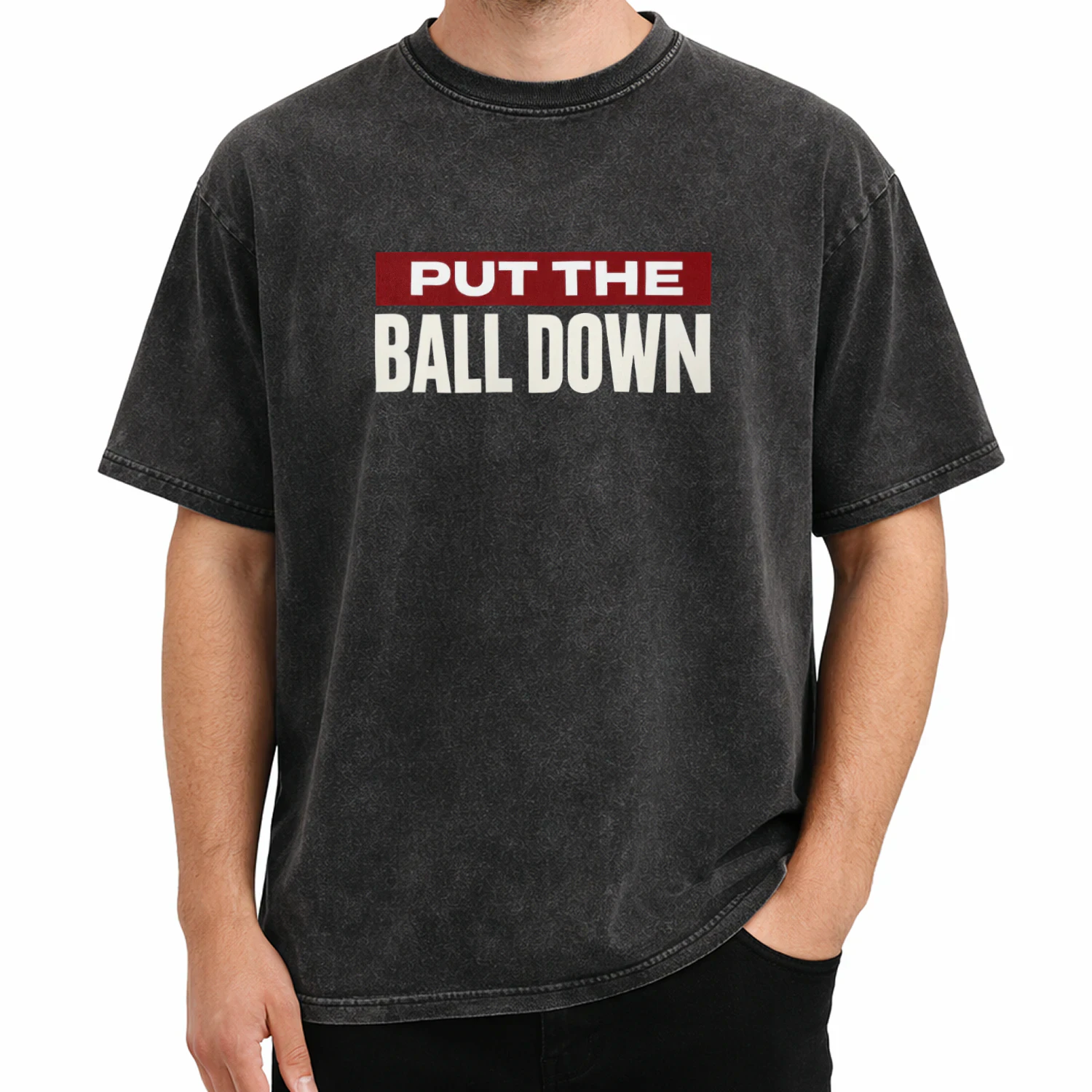 Johnson Put The Ball Down Acid Washed Shirt