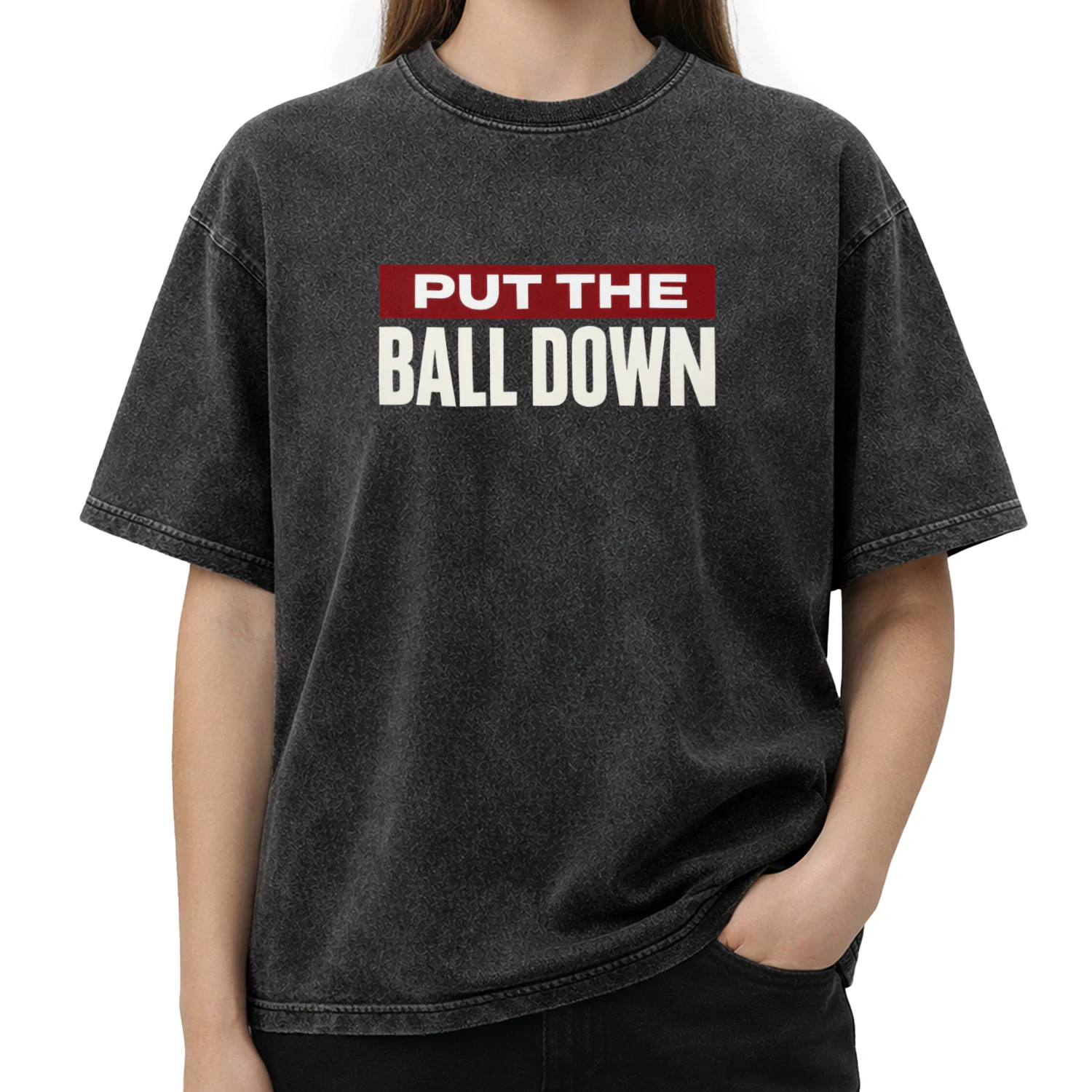 Johnson Put The Ball Down Acid Washed Shirt
