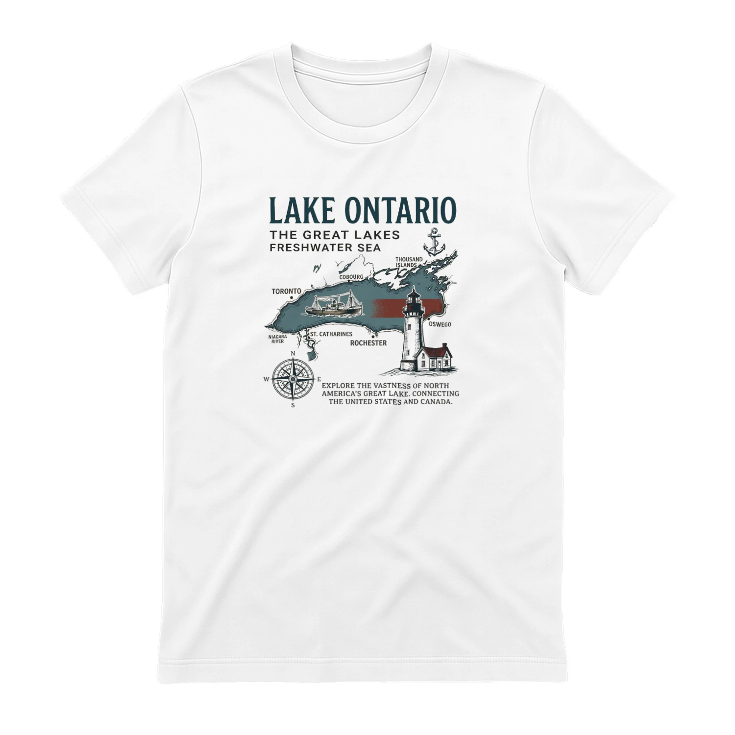 Lake Ontario The Great Lakes Freshwater Sea Lake Ontario Trump T-shirt  Great Lakes Trump Design