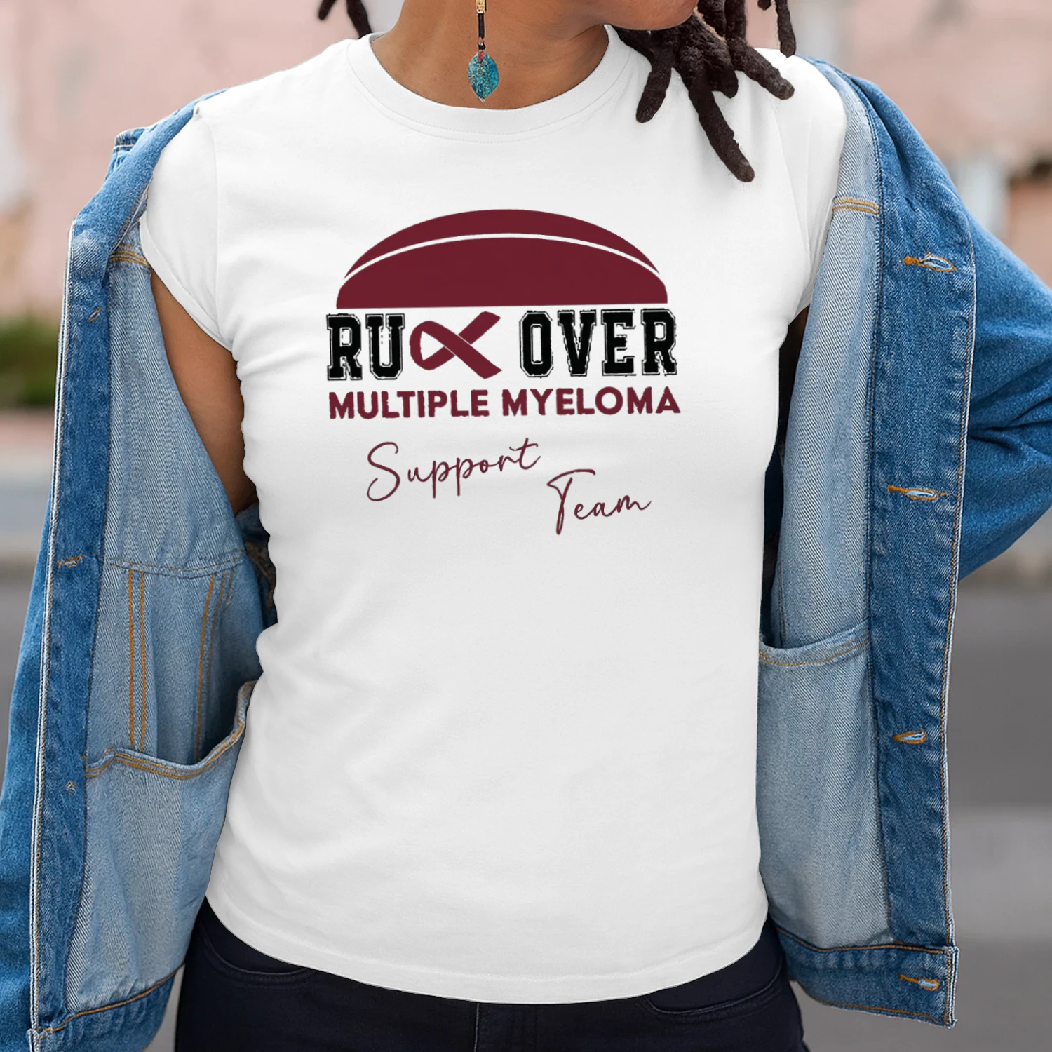 Rugby Multiple Myeloma Support Myeloma Cancer T-shirt  Myeloma Awareness Design