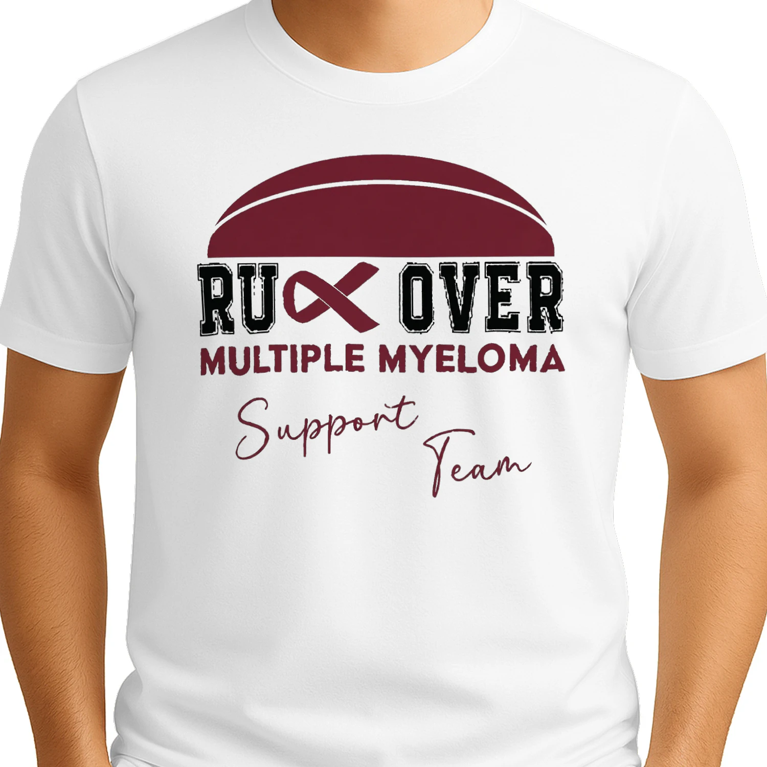 Rugby Multiple Myeloma Support Myeloma Cancer T-shirt  Myeloma Awareness Design