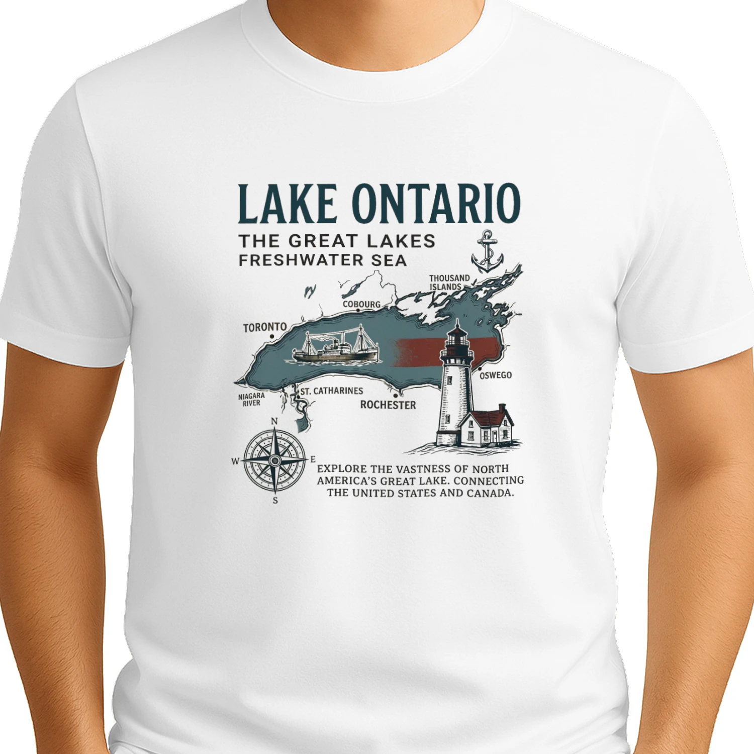 Lake Ontario The Great Lakes Freshwater Sea Lake Ontario Trump T-shirt  Great Lakes Trump Design