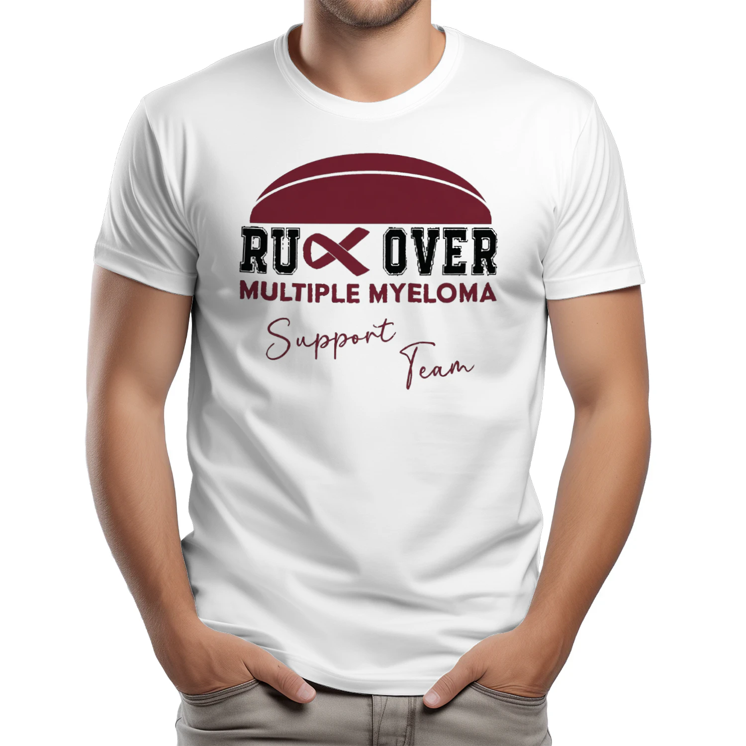 Rugby Multiple Myeloma Support Myeloma Cancer T-shirt  Myeloma Awareness Design
