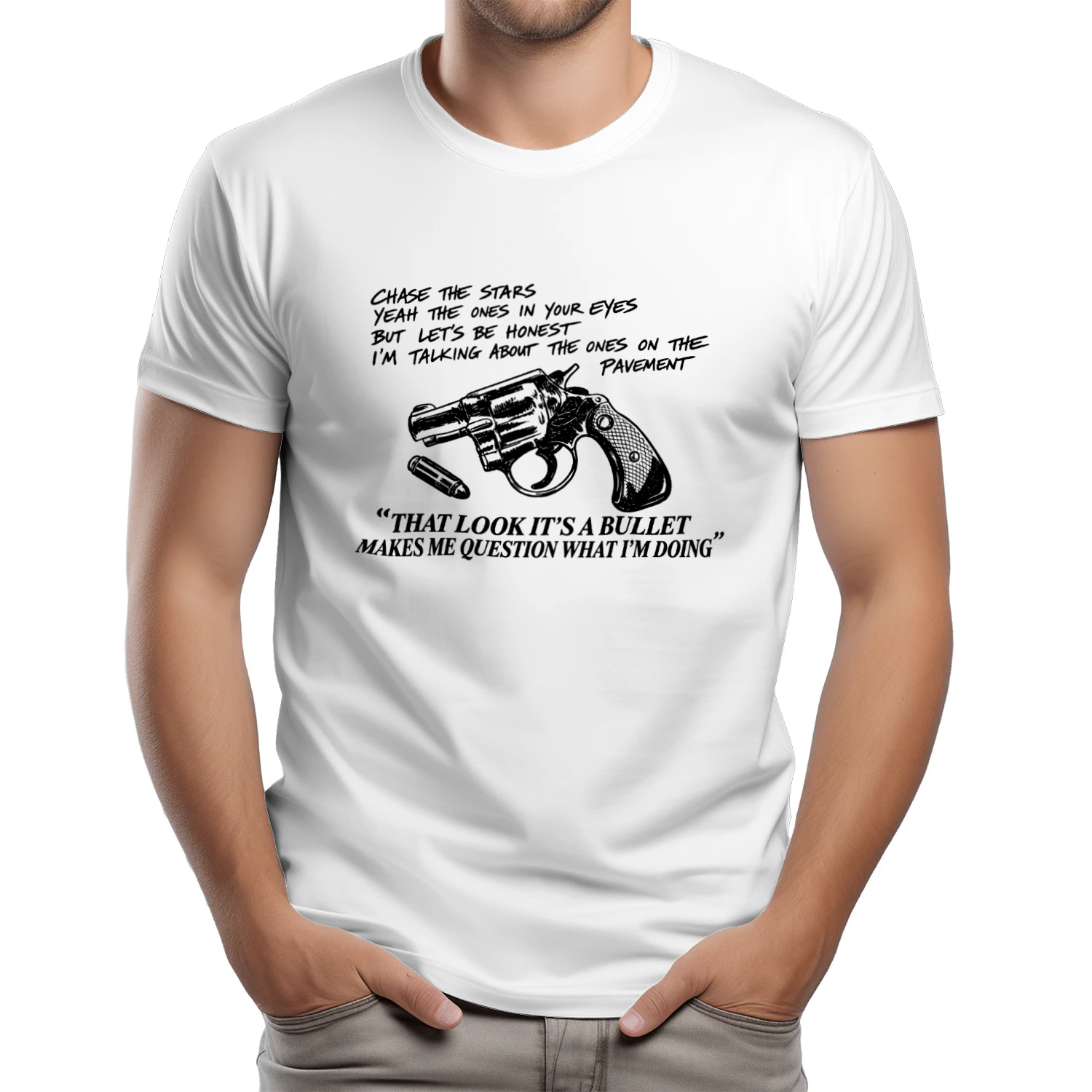 That Look Its A Bullet Makes Me Question What I Am Doing T-shirt  Funny Bullet Humor Design