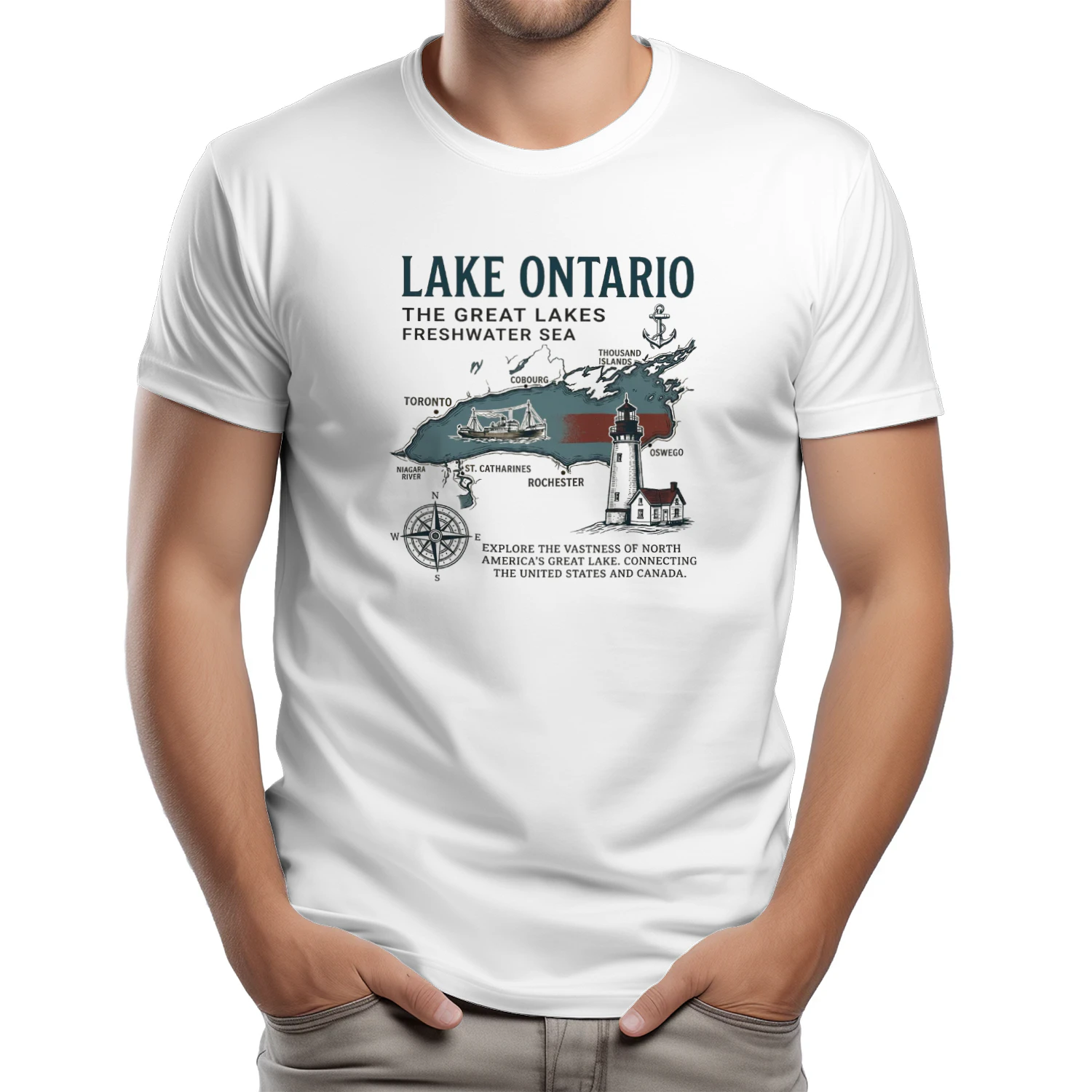 Lake Ontario The Great Lakes Freshwater Sea Lake Ontario Trump T-shirt  Great Lakes Trump Design