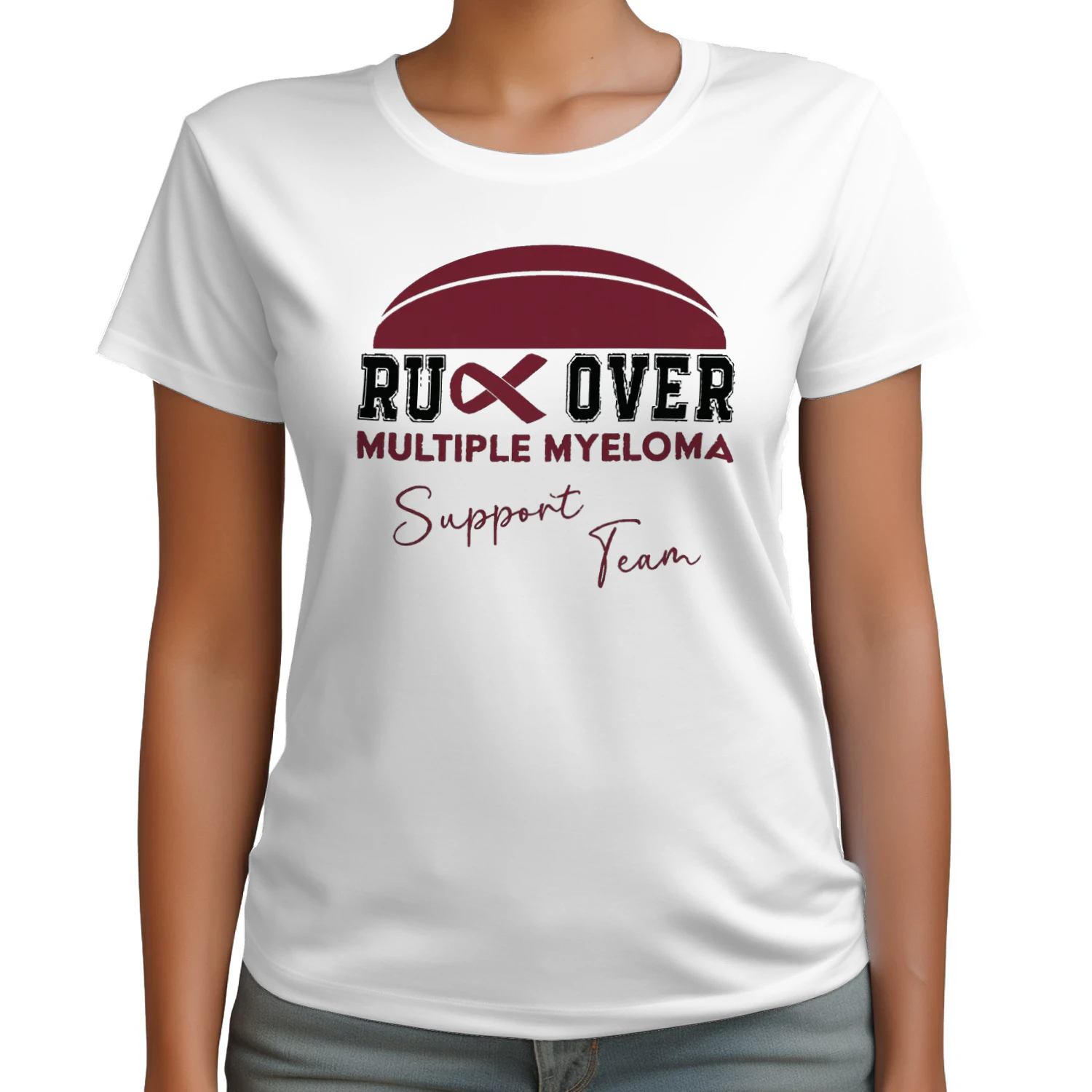 Rugby Multiple Myeloma Support Myeloma Cancer T-shirt  Myeloma Awareness Design