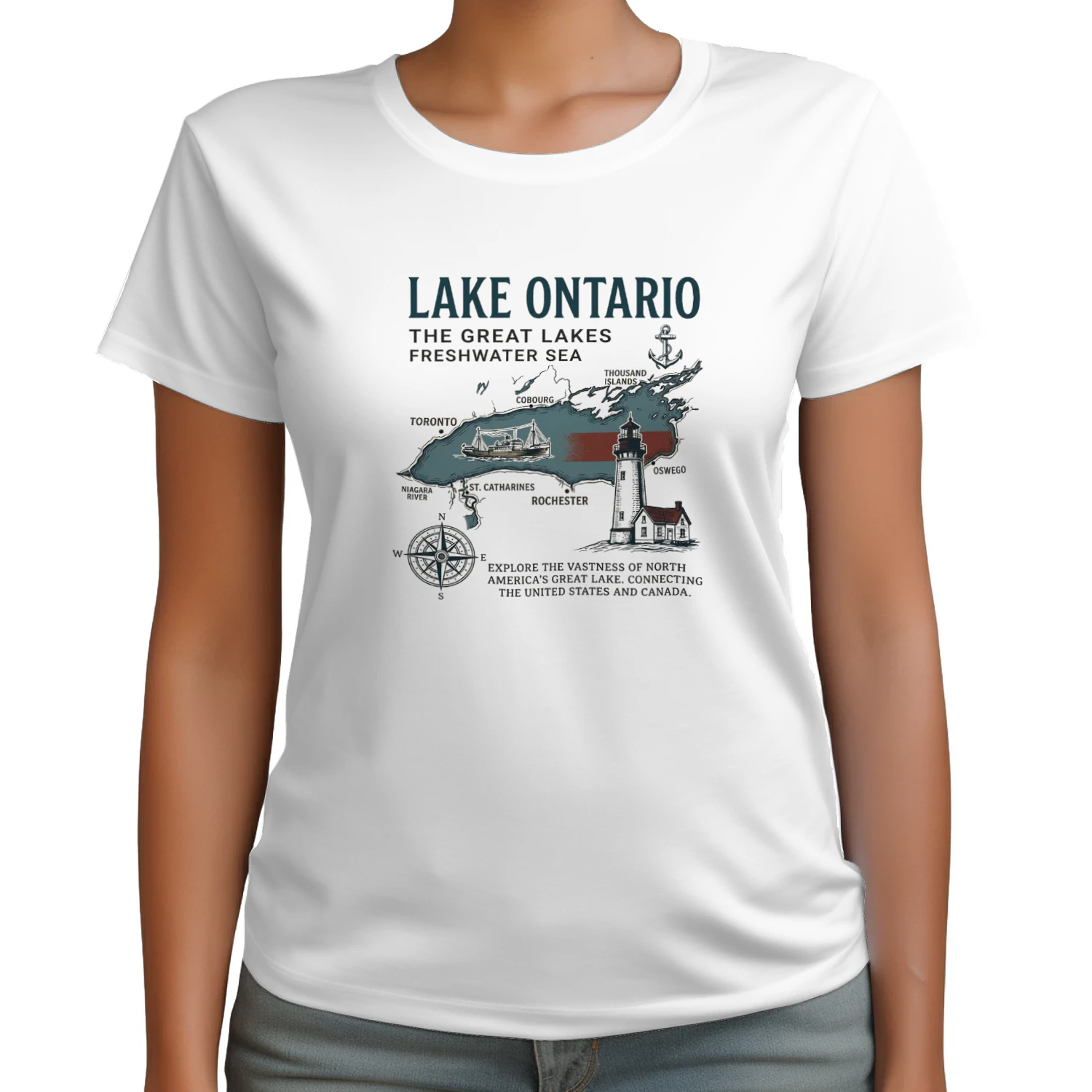 Lake Ontario The Great Lakes Freshwater Sea Lake Ontario Trump T-shirt  Great Lakes Trump Design