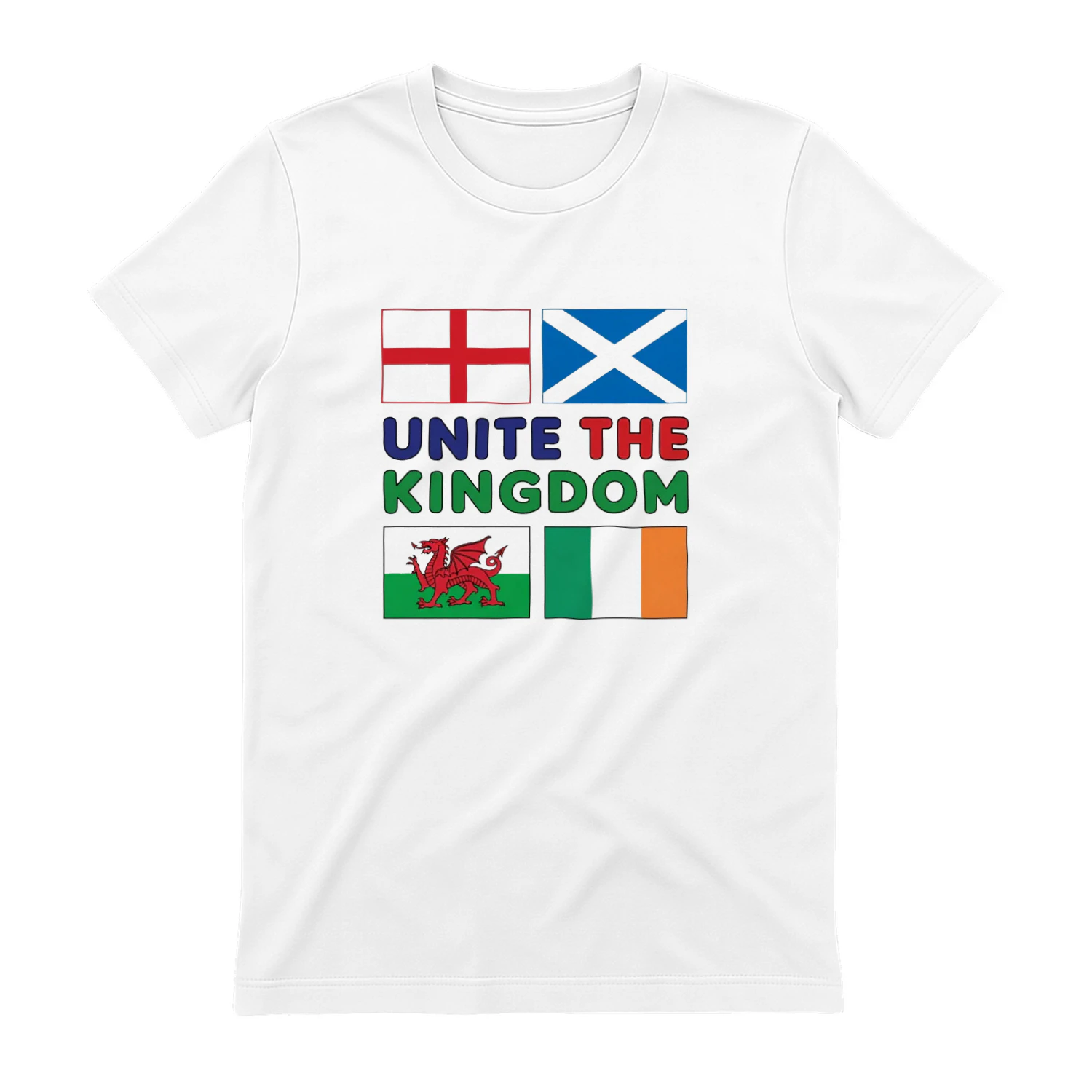 Unite the Kingdom Flags British Isles England Scotland Wales Ireland T-shirt  British Pride Design