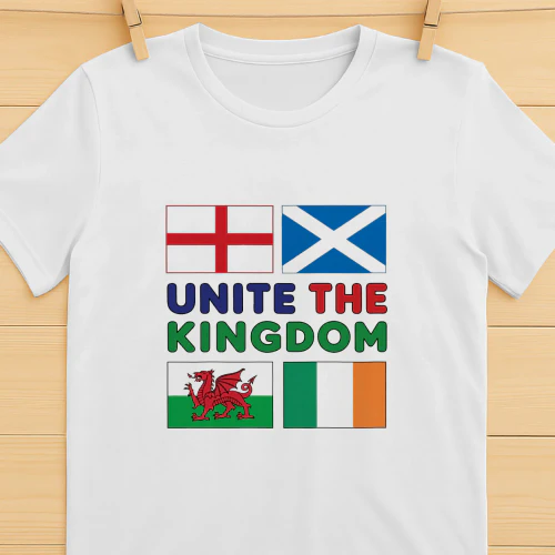 Unite the Kingdom Flags British Isles England Scotland Wales Ireland Shirt  British Pride Design