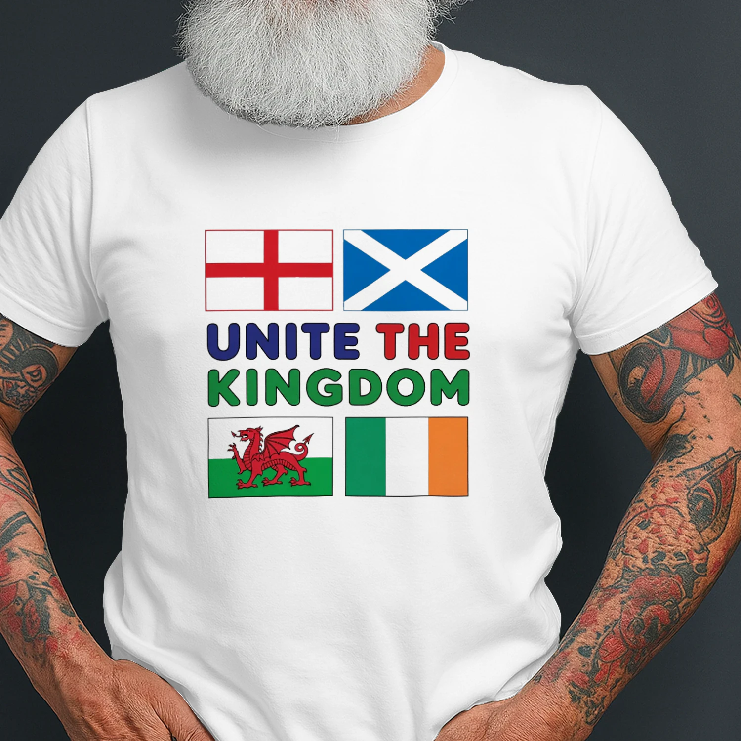 Unite the Kingdom Flags British Isles England Scotland Wales Ireland T-shirt  British Pride Design