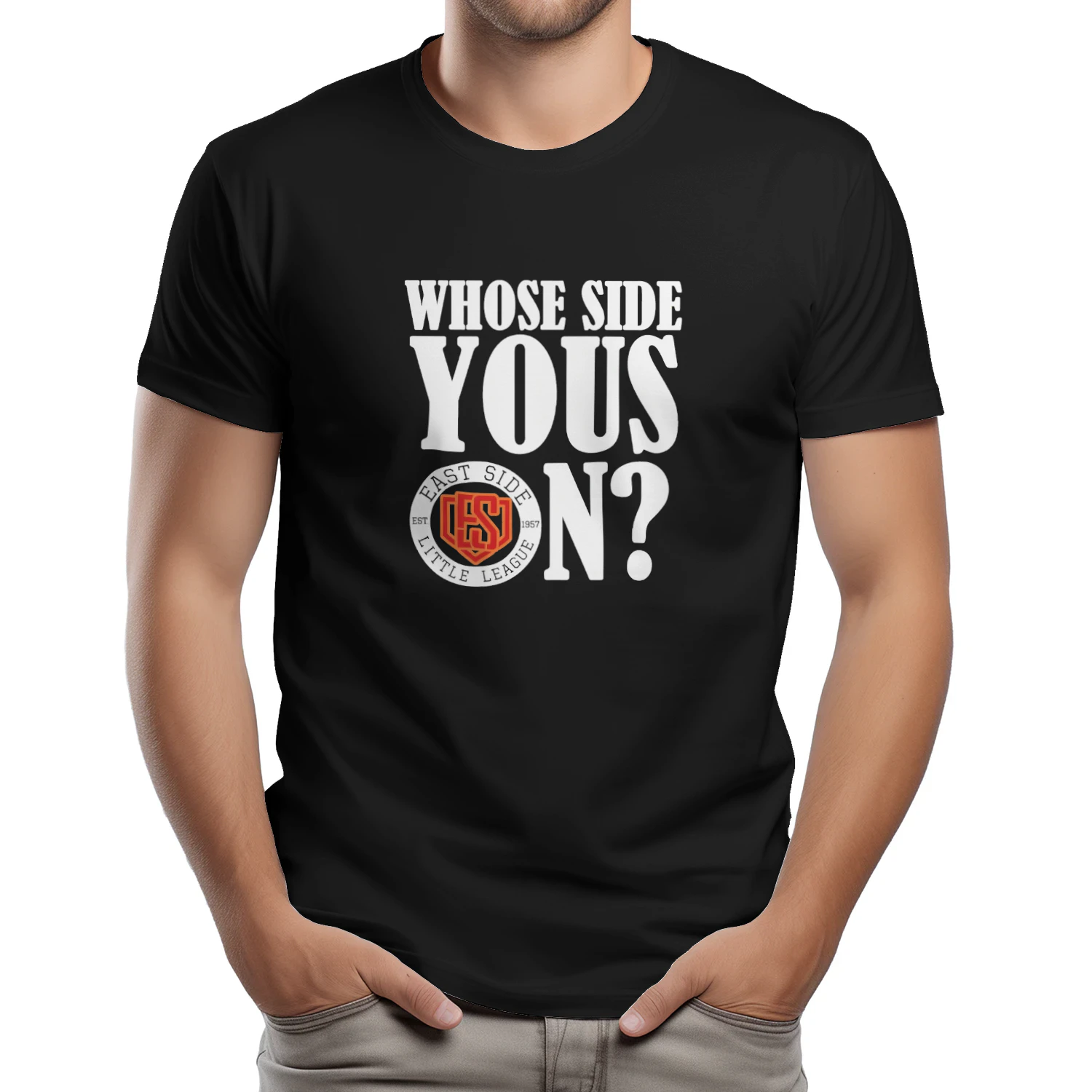 Whose Side Yous On East Side Little League Est 1957 T-shirt  Baseball Fan Design